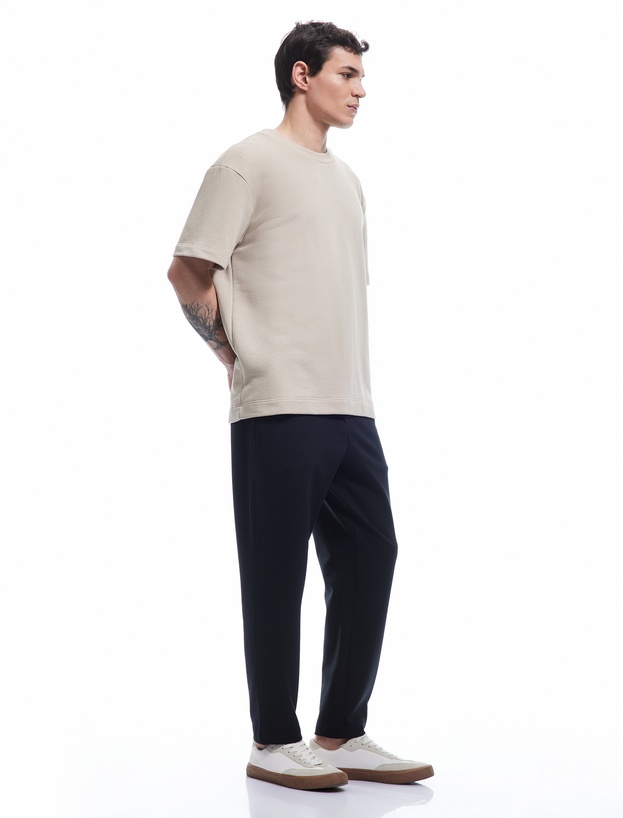 Beli Lastikli Cep Detaylı Düğmeli Chino Pantolon_1
