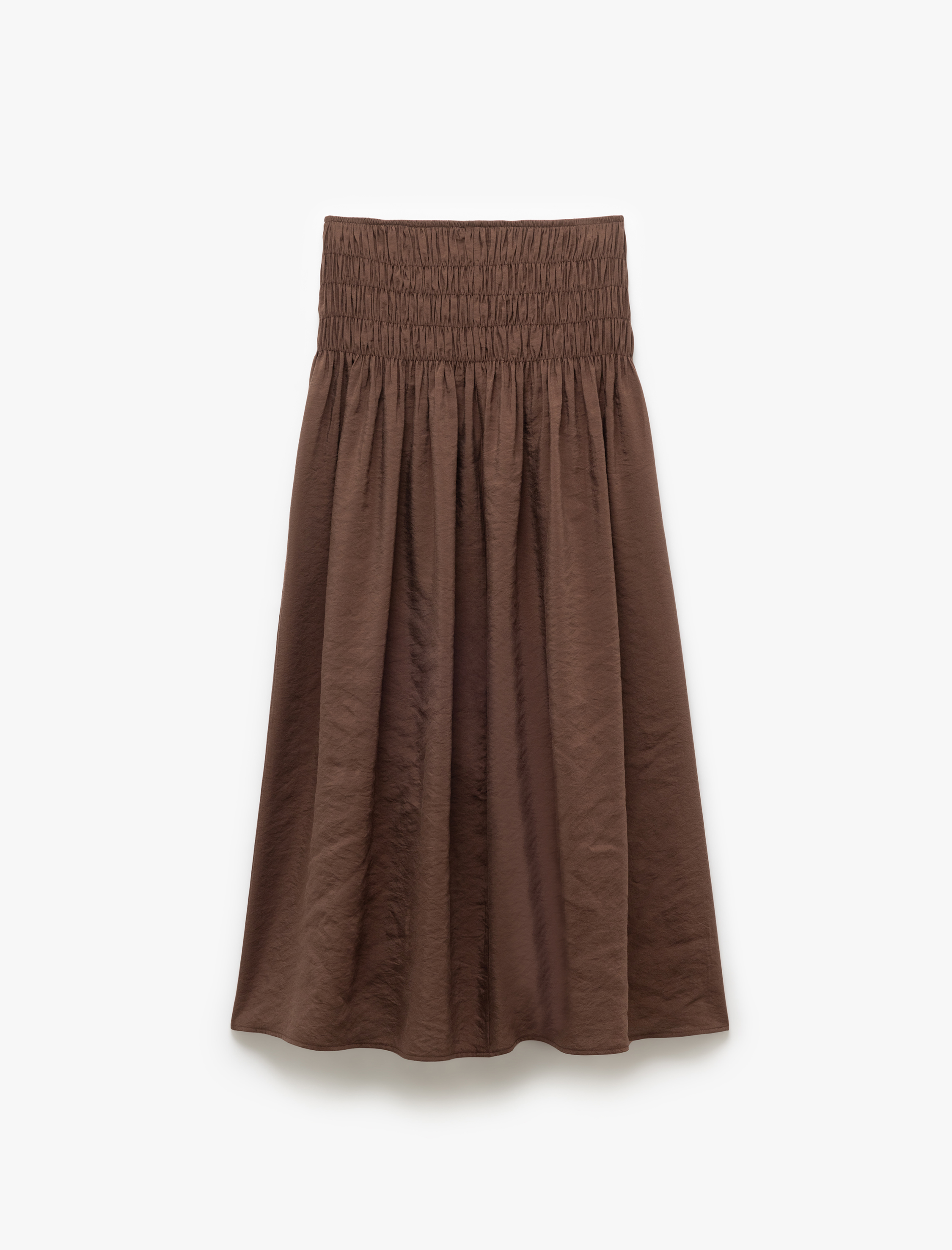   Modal Kumaş Rahat Kalıp Gipeli Kloş Midi Etek