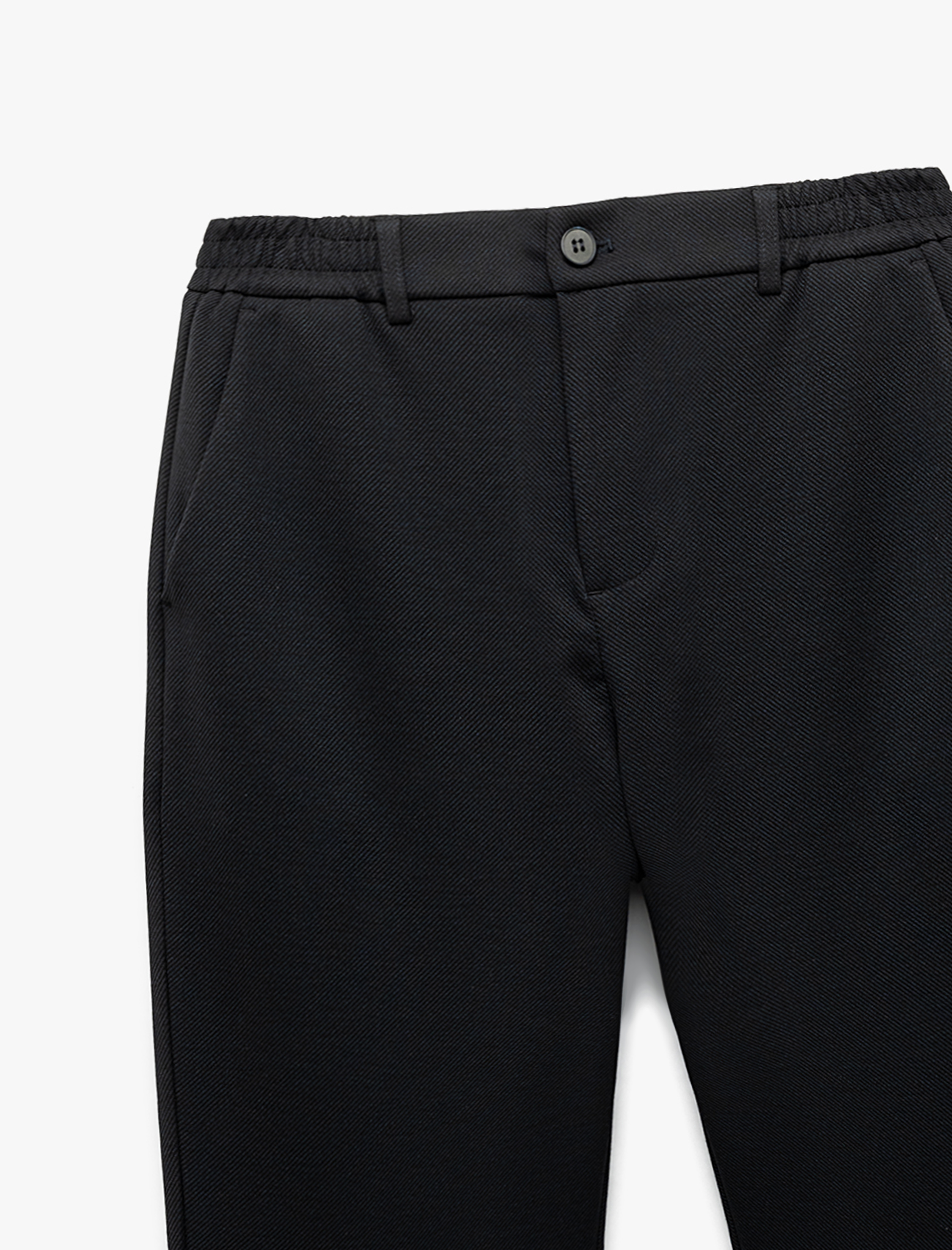   Beli Lastikli Cep Detaylı Düğmeli Chino Pantolon