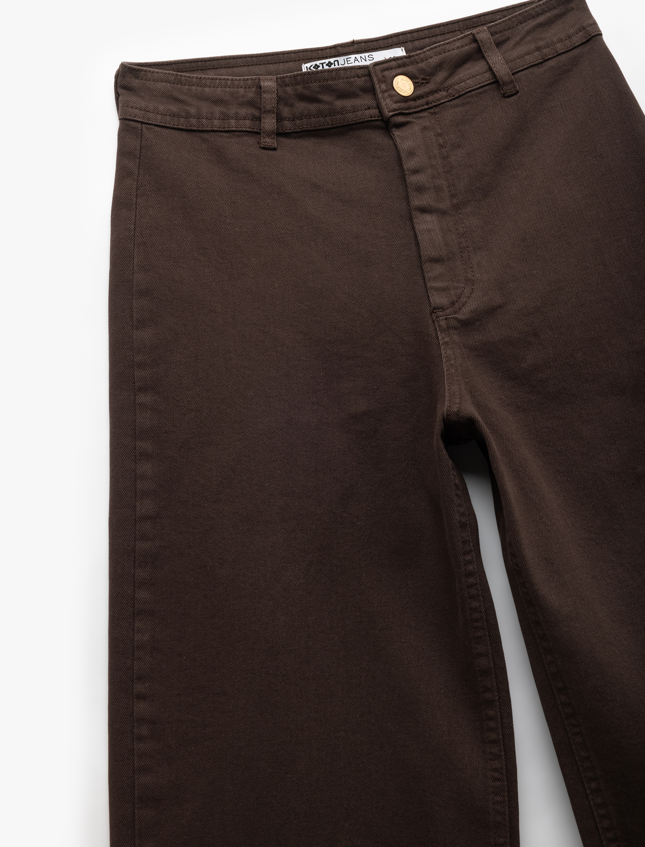   Pamuklu Geniş Kalıp Cepli Düğmeli Crop Geniş Paça Denim Pantolon - Culotte Jean