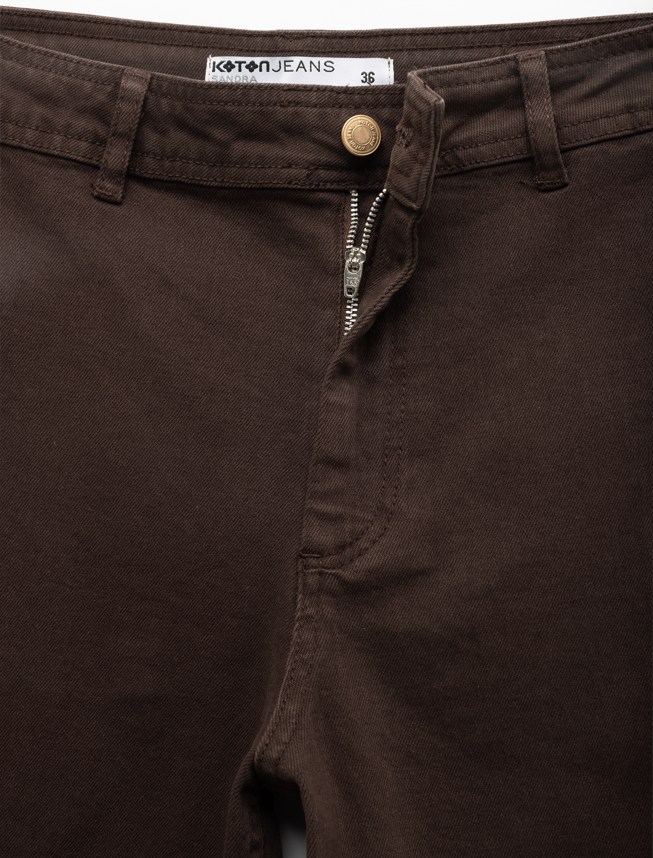   Pamuklu Geniş Kalıp Cepli Düğmeli Crop Geniş Paça Denim Pantolon - Culotte Jean