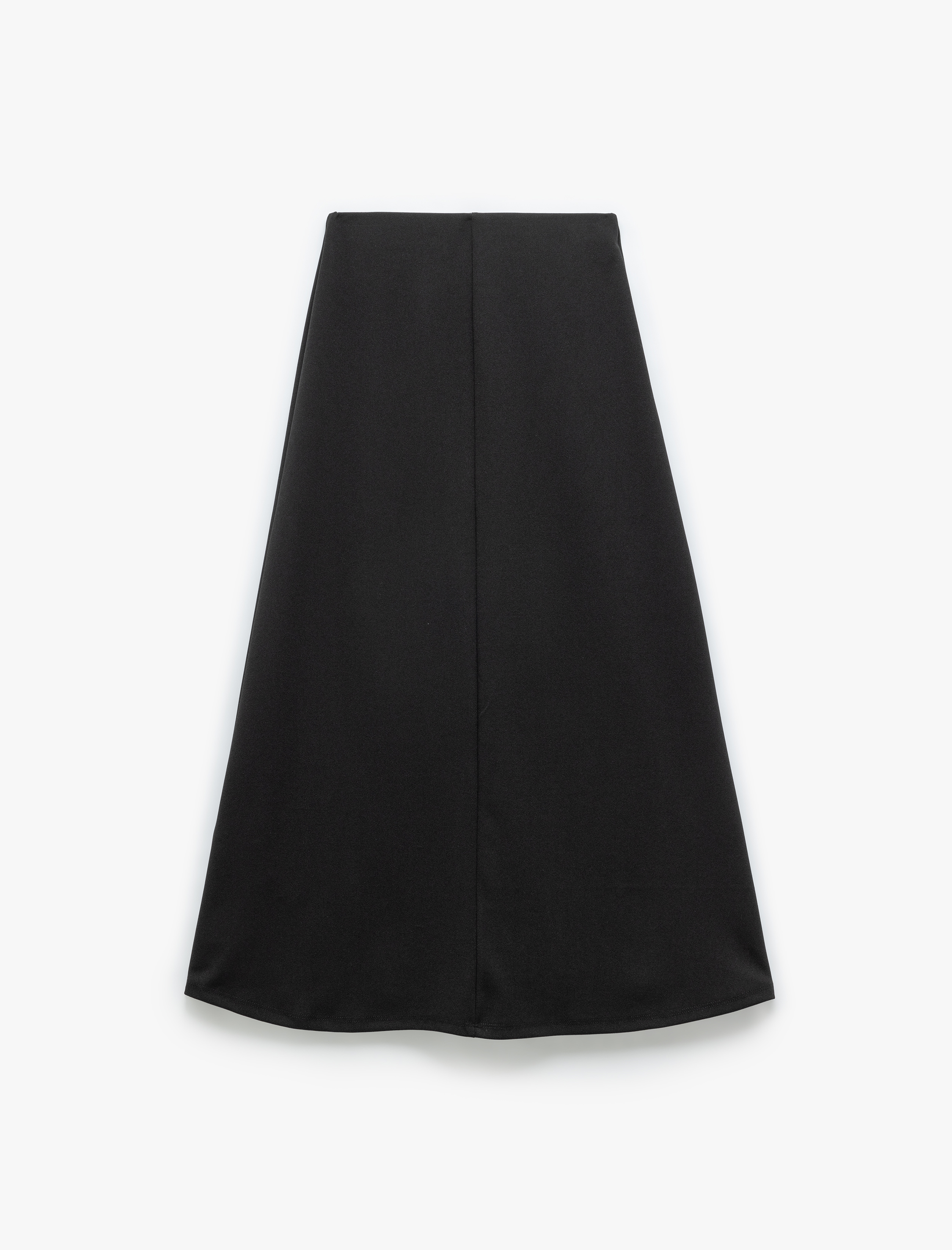   A Kesim Krep Scuba Kumaş Midi Boy Etek