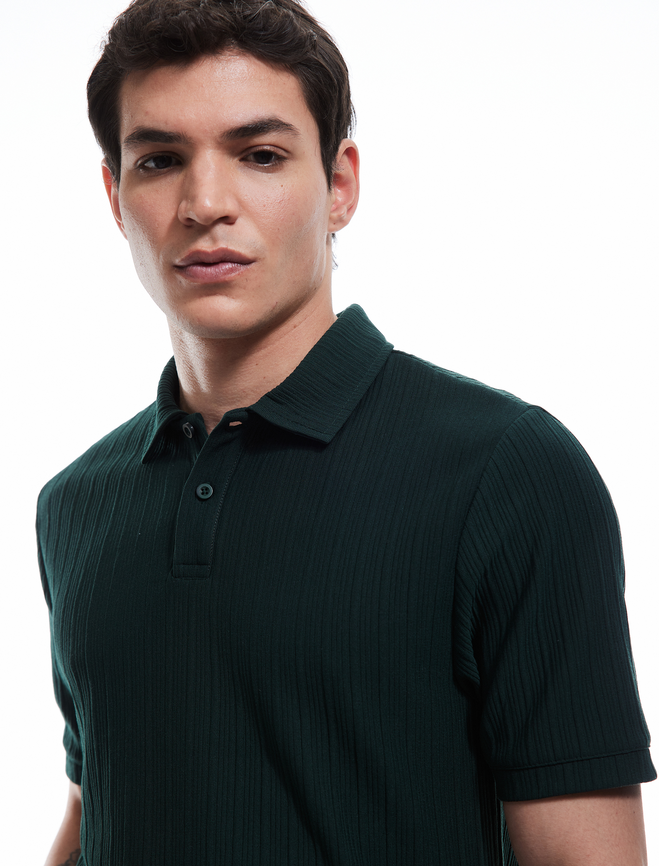   Kısa Kollu Düğmeli Regular Fit Polo Yaka Tişört