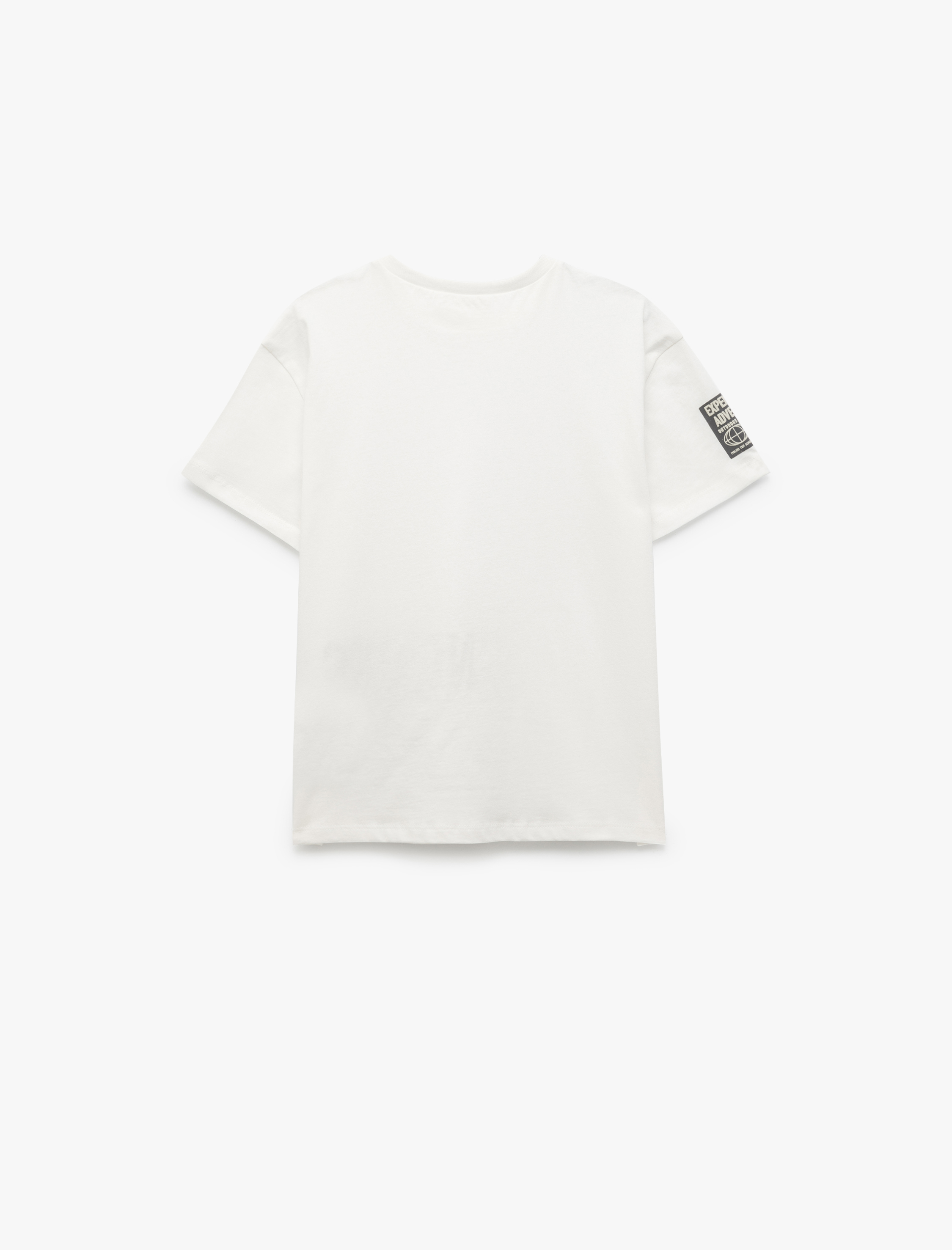  Erkek Çocuk Baskılı Kısa Kollu Bisiklet Yaka Pamuklu Tişört