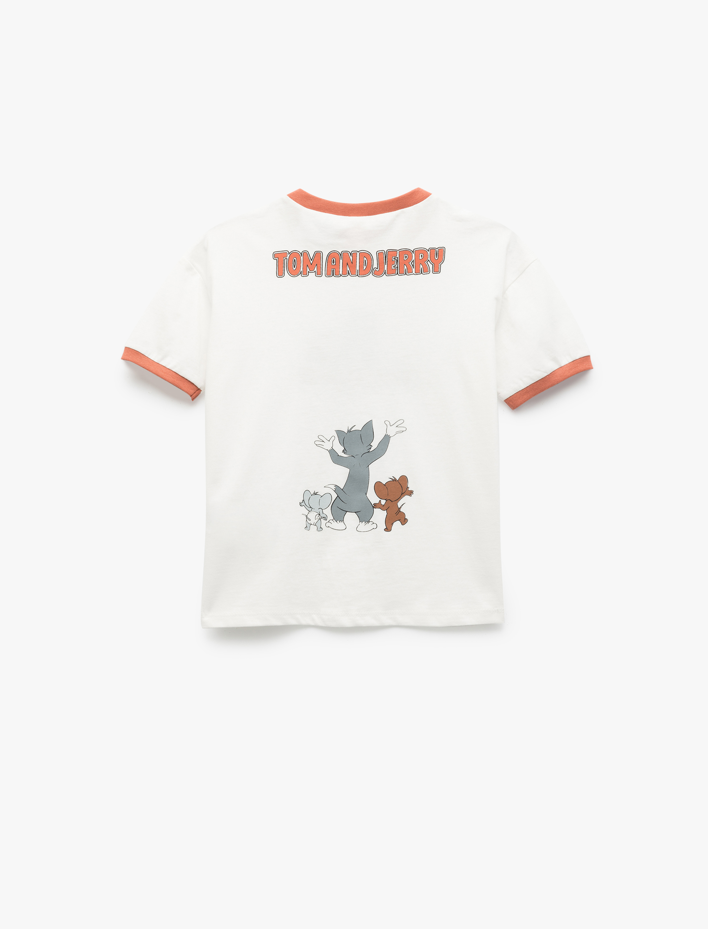  Erkek Bebek Lisanslı Tom and Jerry Baskılı Pamuklu Kısa Kollu Tişört