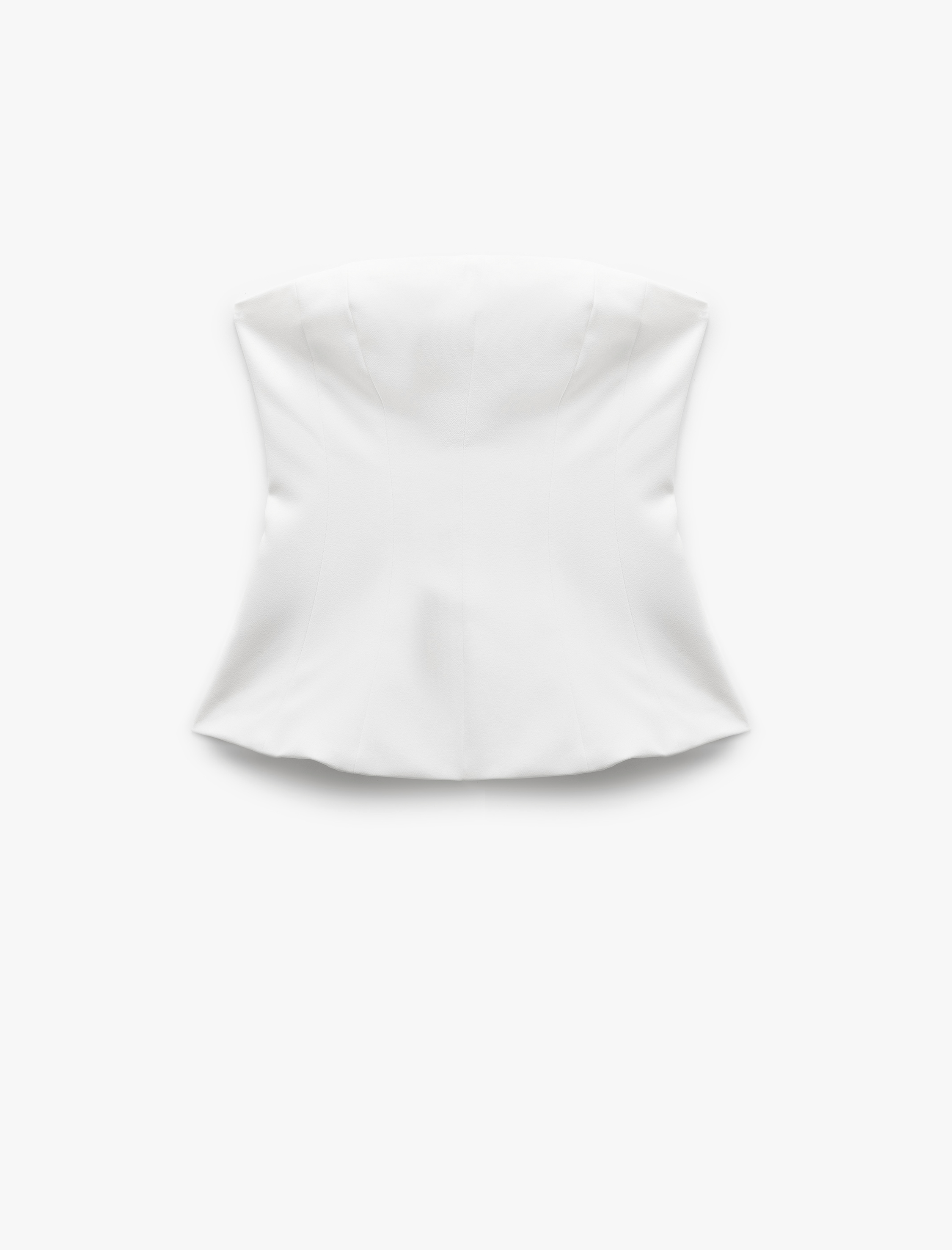   Viskon Crinkle Kumaş Straplez Bluz