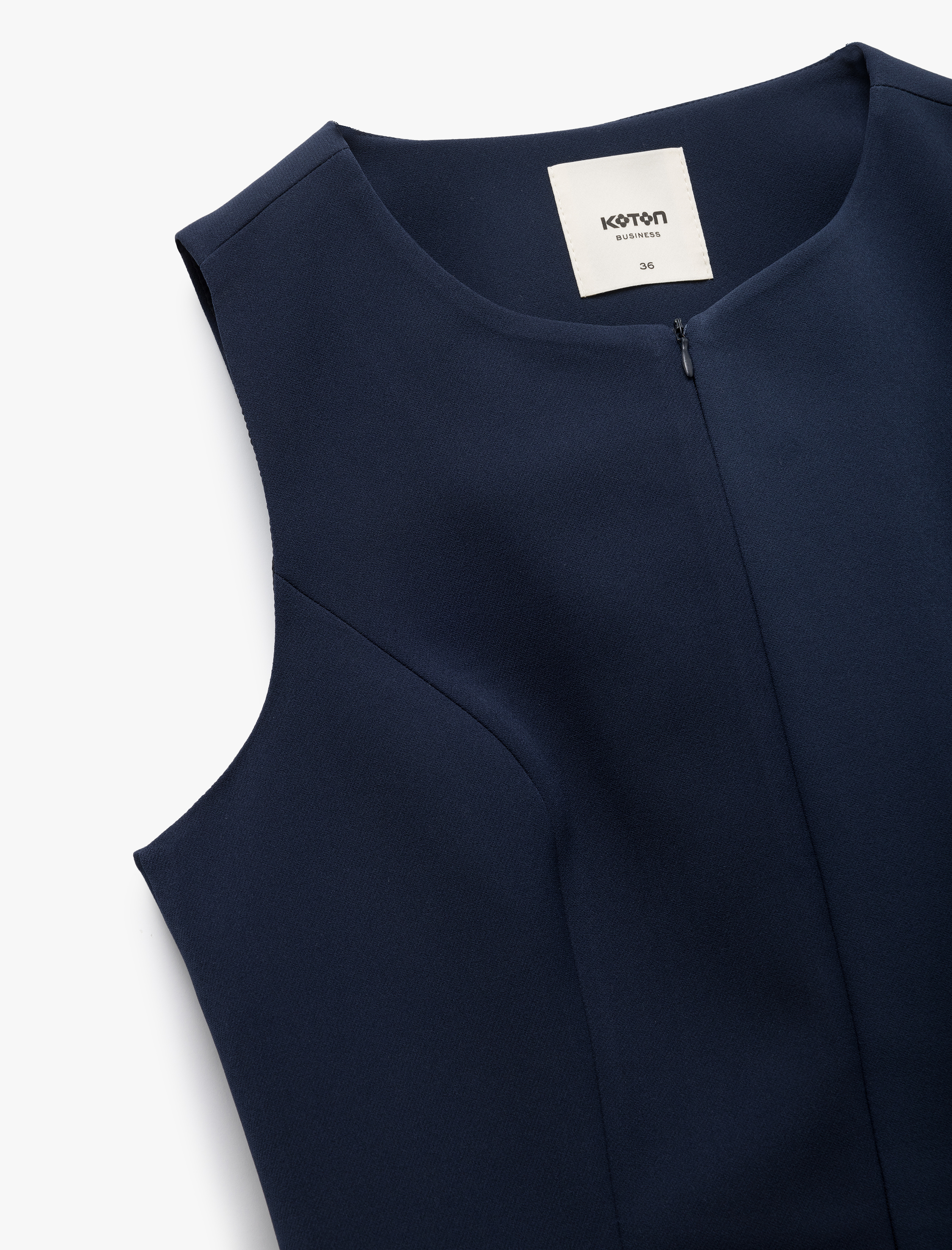   Fermuar Detaylı Kolsuz Bisiklet Yaka Yelek