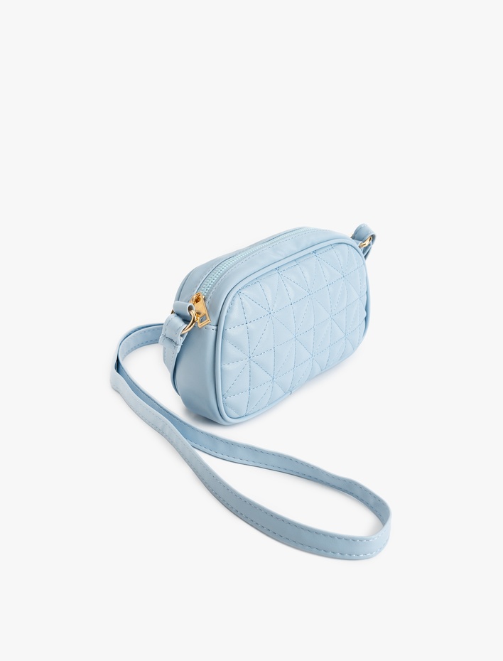 Kadın Suni Deri Kapitoneli Fermuarlı Askılı Omuz Çantası