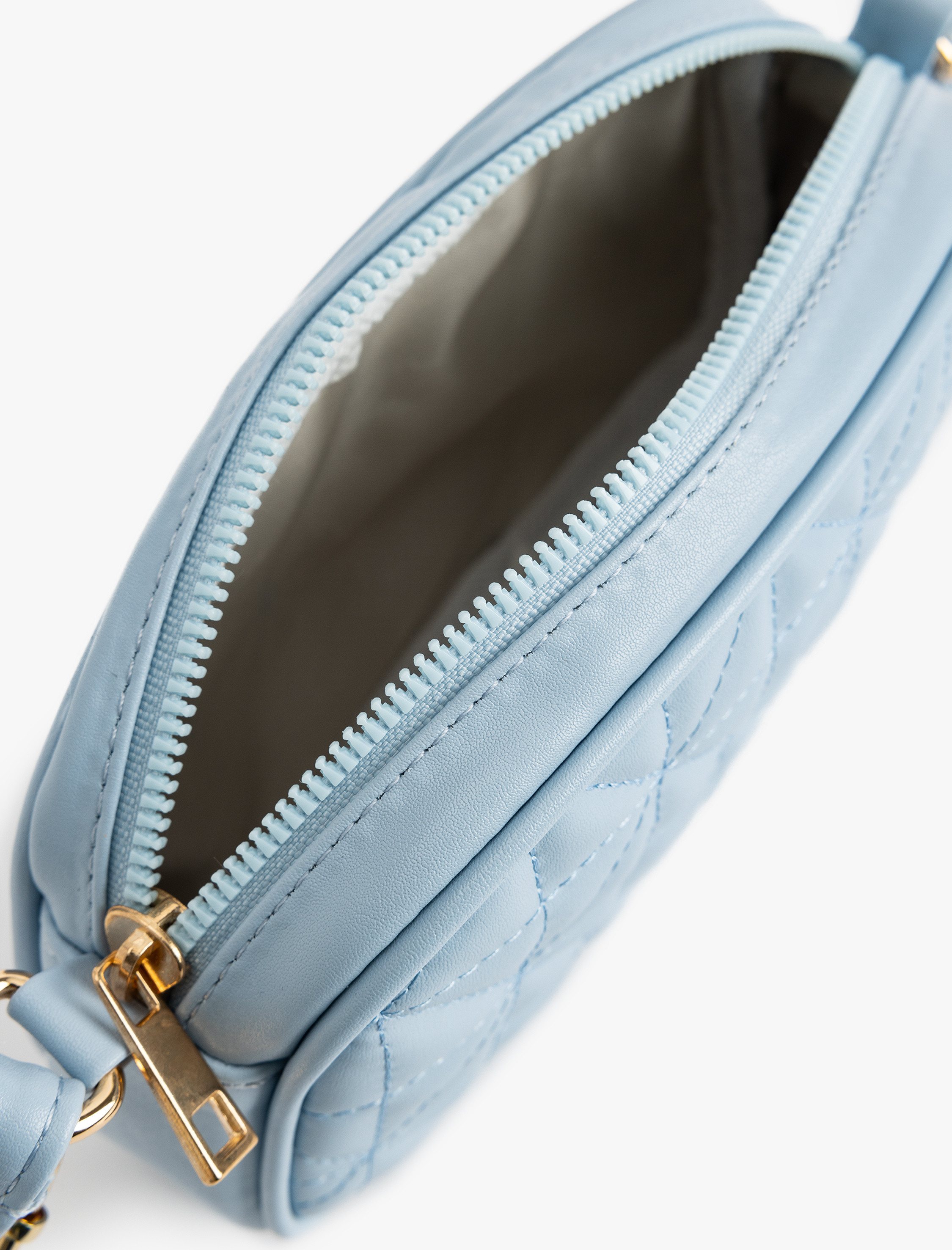  Kadın Suni Deri Kapitoneli Fermuarlı Askılı Omuz Çantası