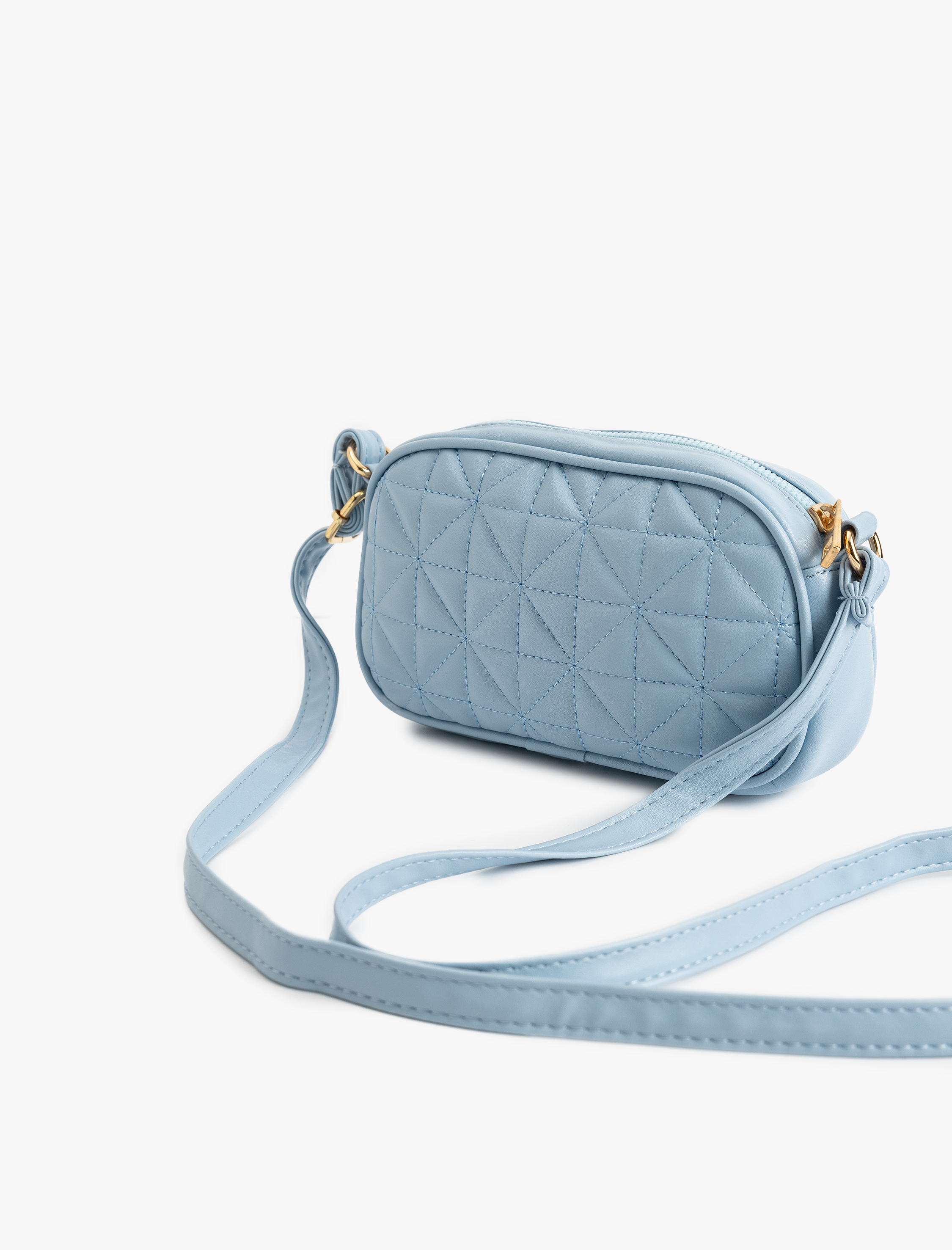  Kadın Suni Deri Kapitoneli Fermuarlı Askılı Omuz Çantası