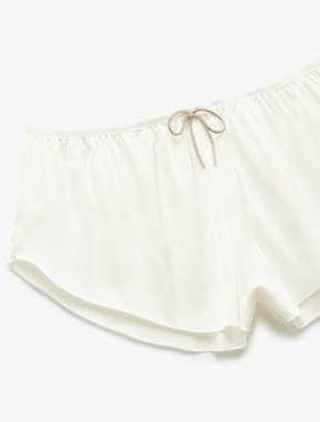 Fiyonk Detaylı Mini Bridal Saten Şort Pijama Altı_2