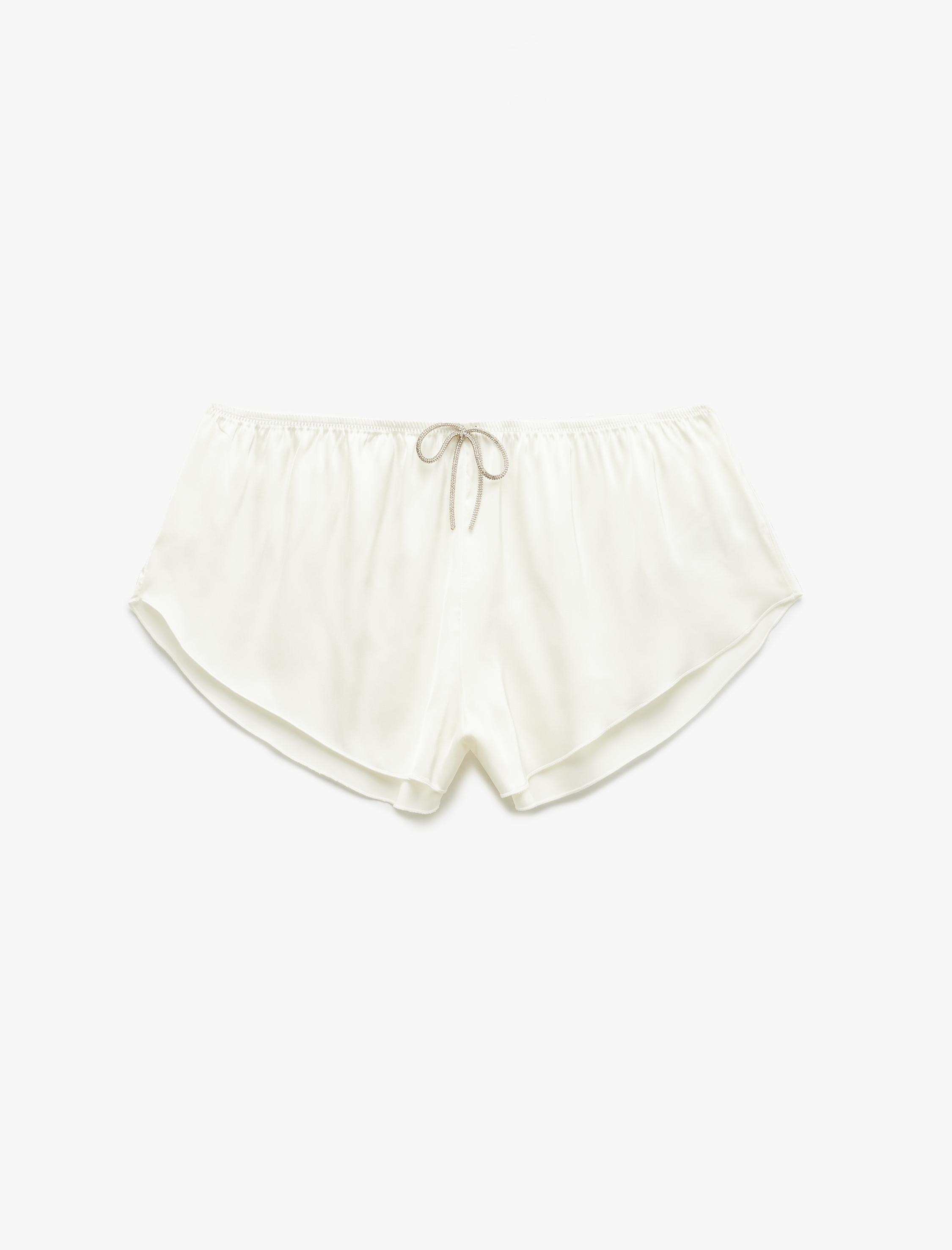 Koton Kadın Fiyonk Detaylı Mini Bridal Saten Şort Pijama Altı -1