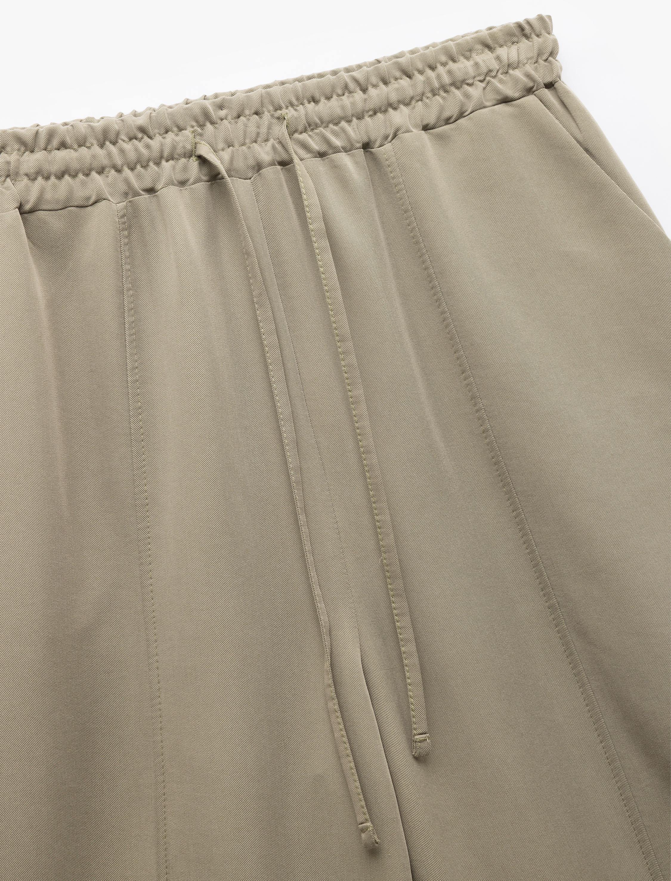   Modal Kumaş Beli Lastikli Bağlamalı Cepli Balon Fit Pantolon