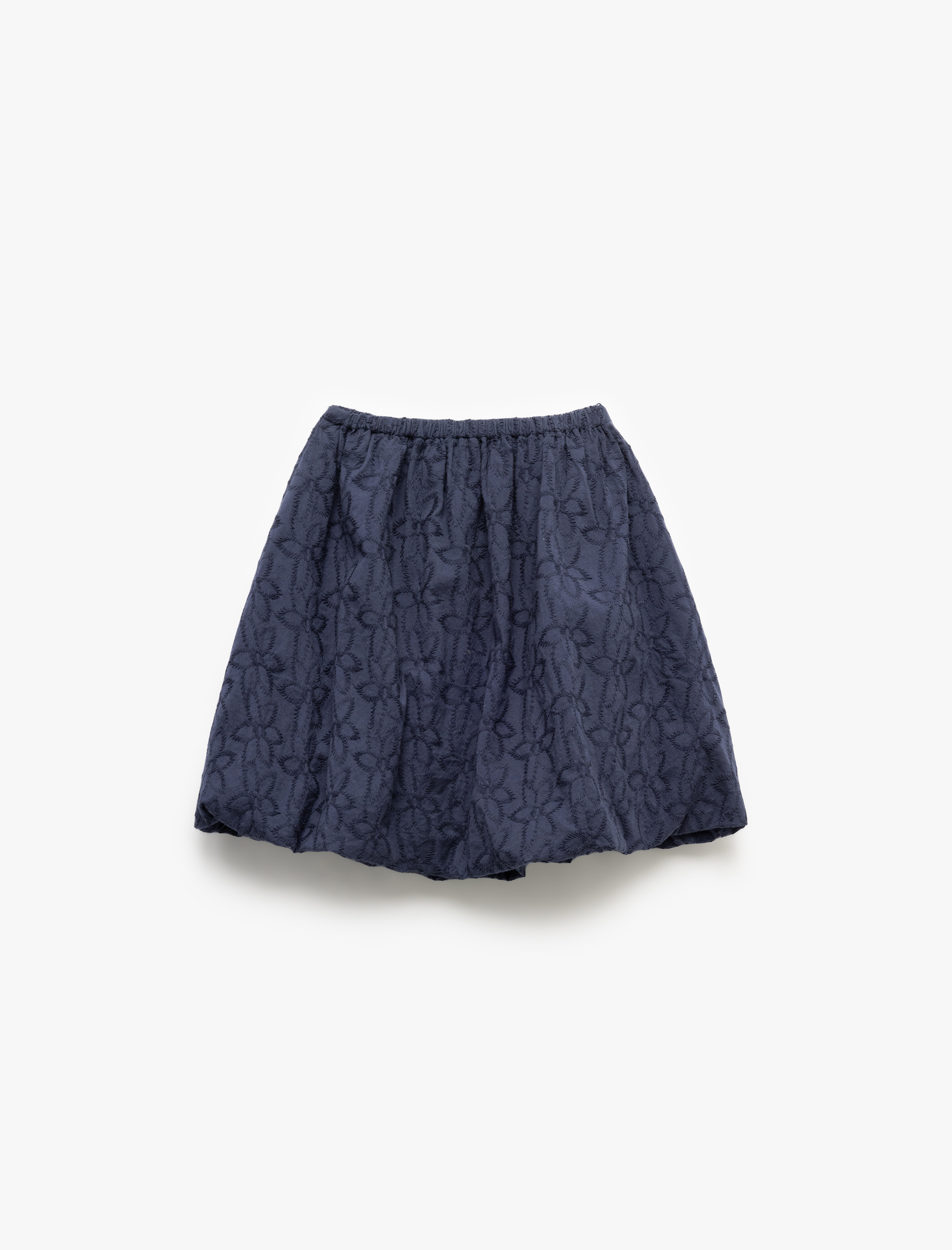  Kız Çocuk Pamuklu Beli Lastikli Brode Detaylı Mini Etek