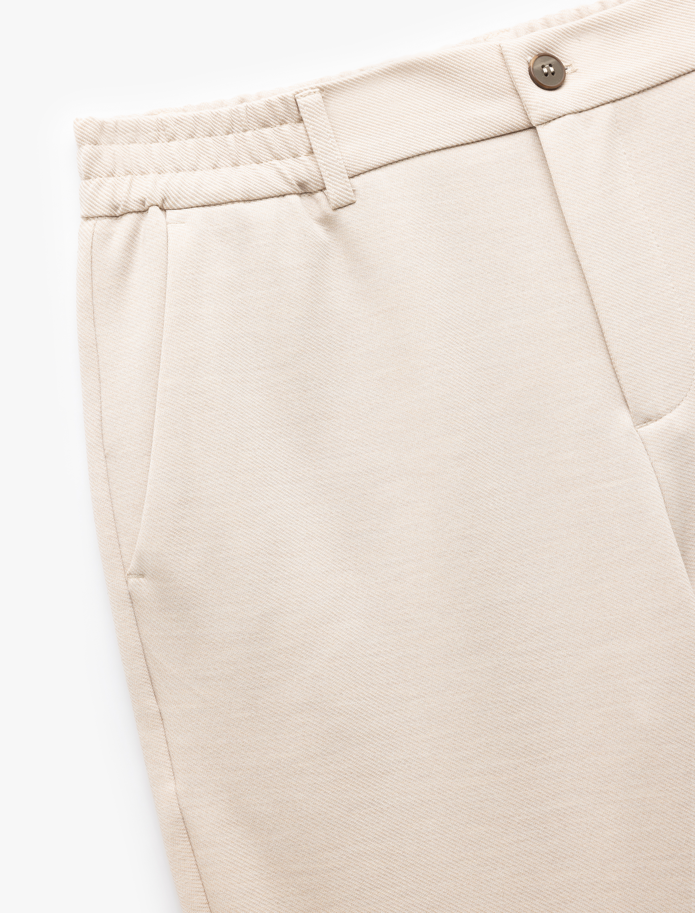   Beli Lastikli Cep Detaylı Düğmeli Chino Pantolon