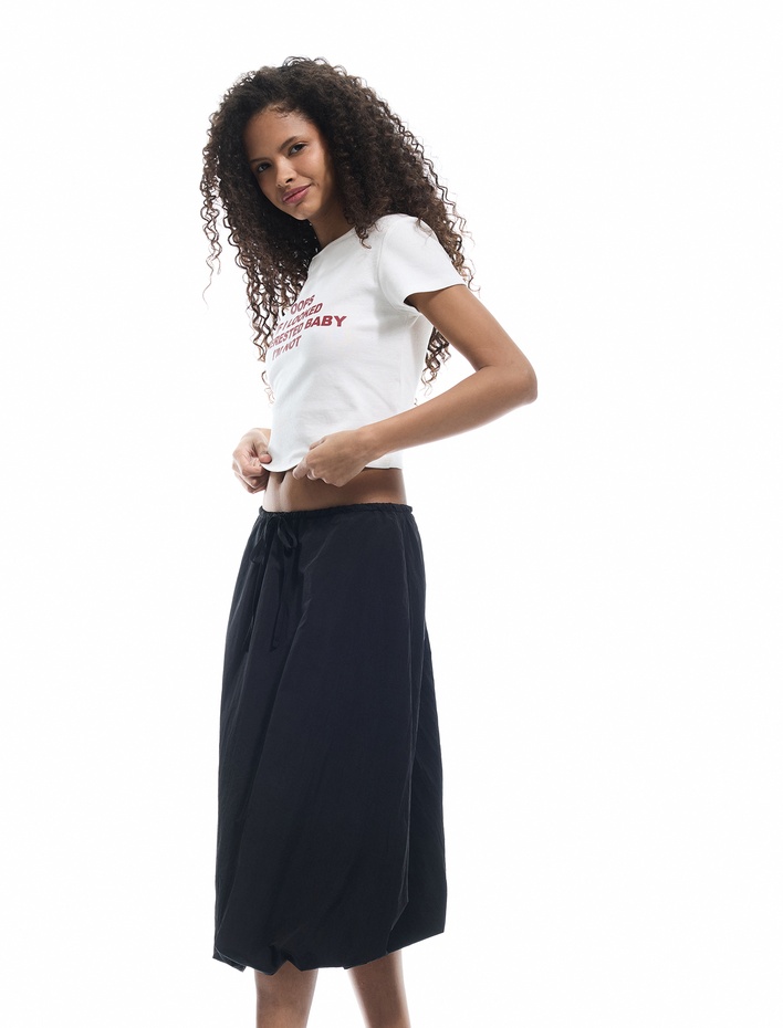  Beli Bağcıklı Paraşüt Kumaş Uzun Balon Etek