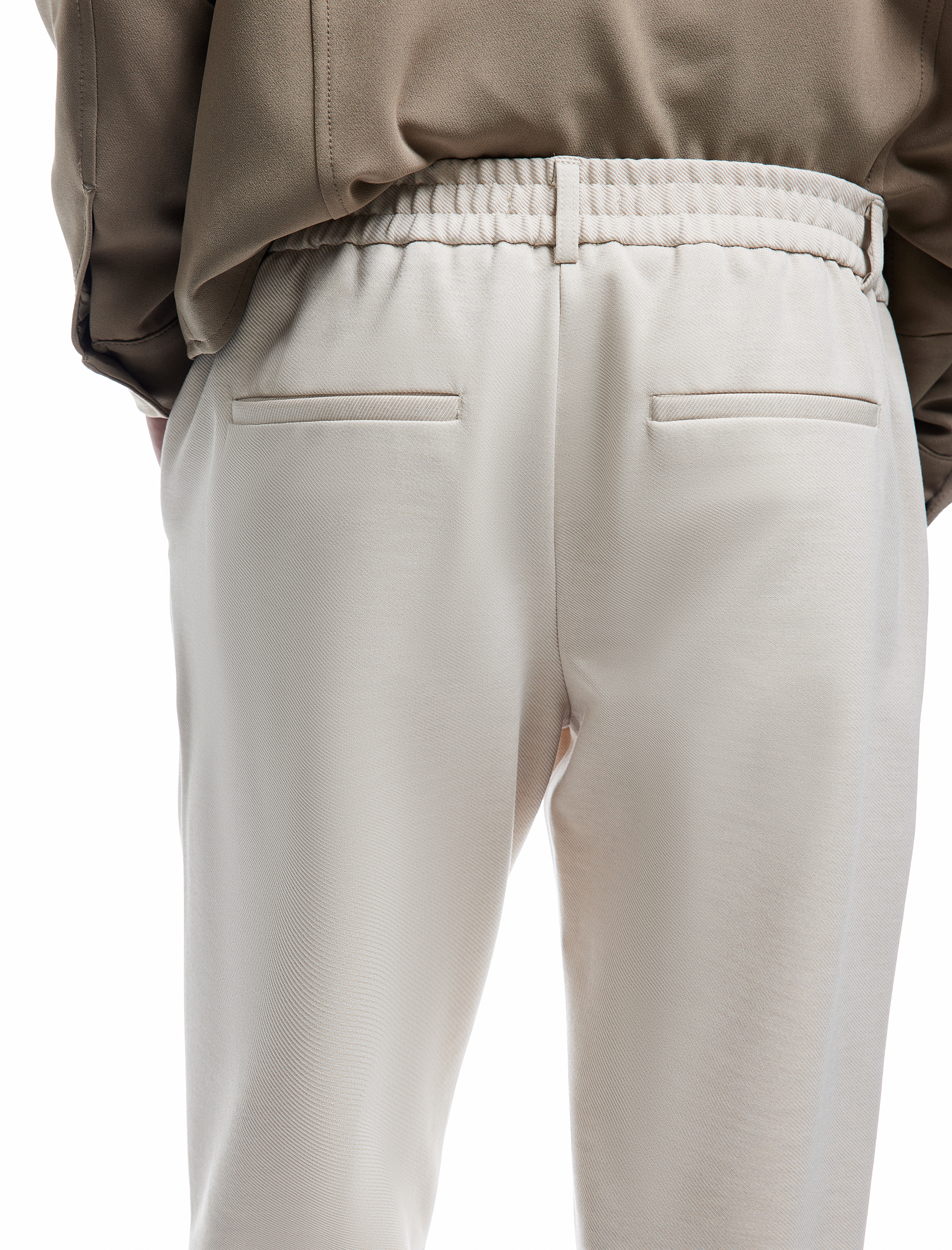   Beli Lastikli Cep Detaylı Düğmeli Chino Pantolon