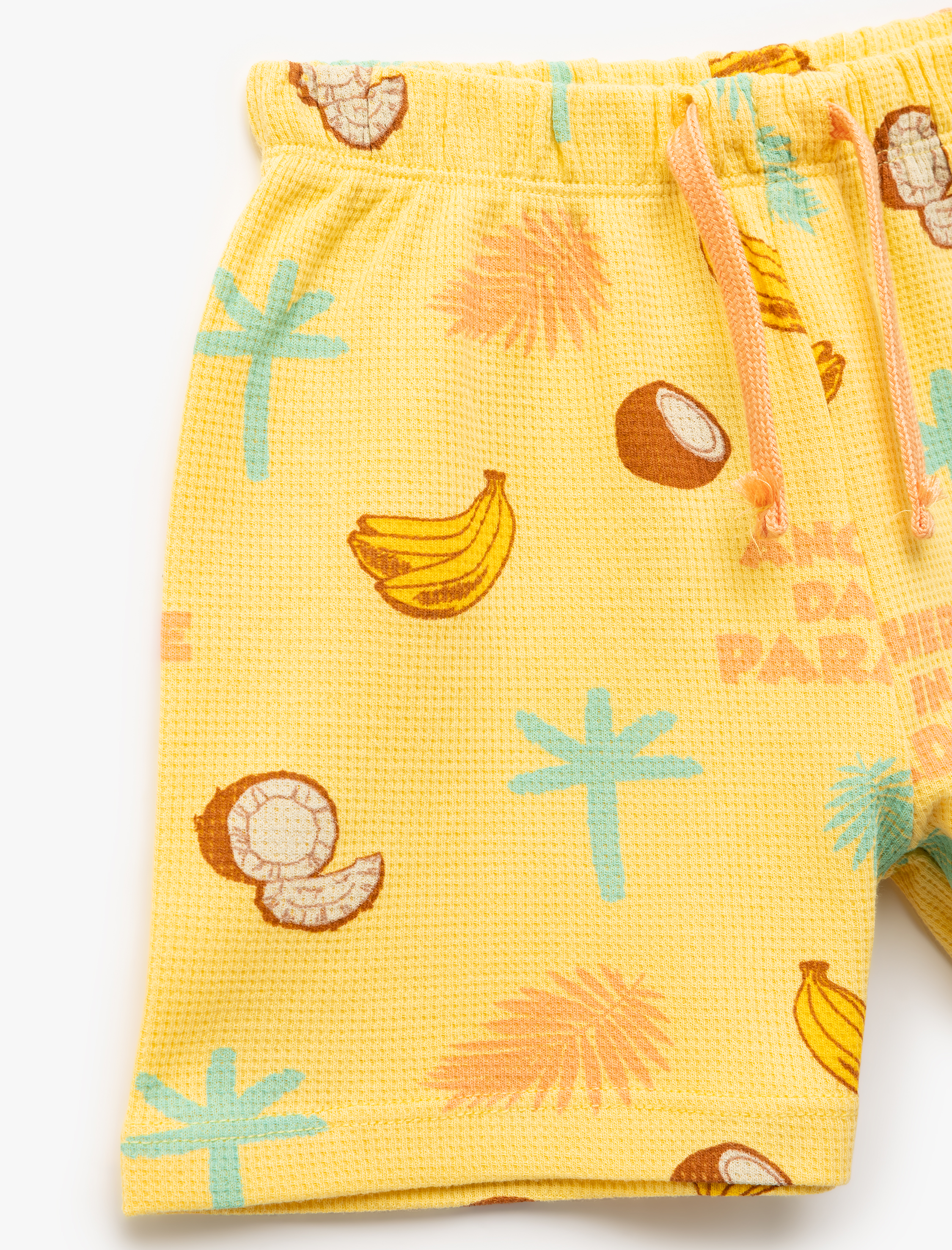  Erkek Bebek Meyve Baskılı Beli Bağlamalı Pamuklu Şort