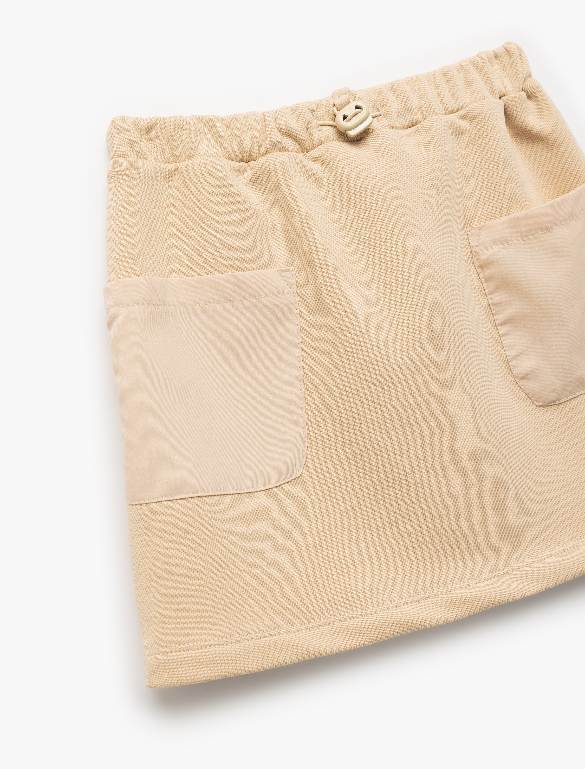  Kız Bebek Beli Lastikli Cep Detaylı Kargo Etek