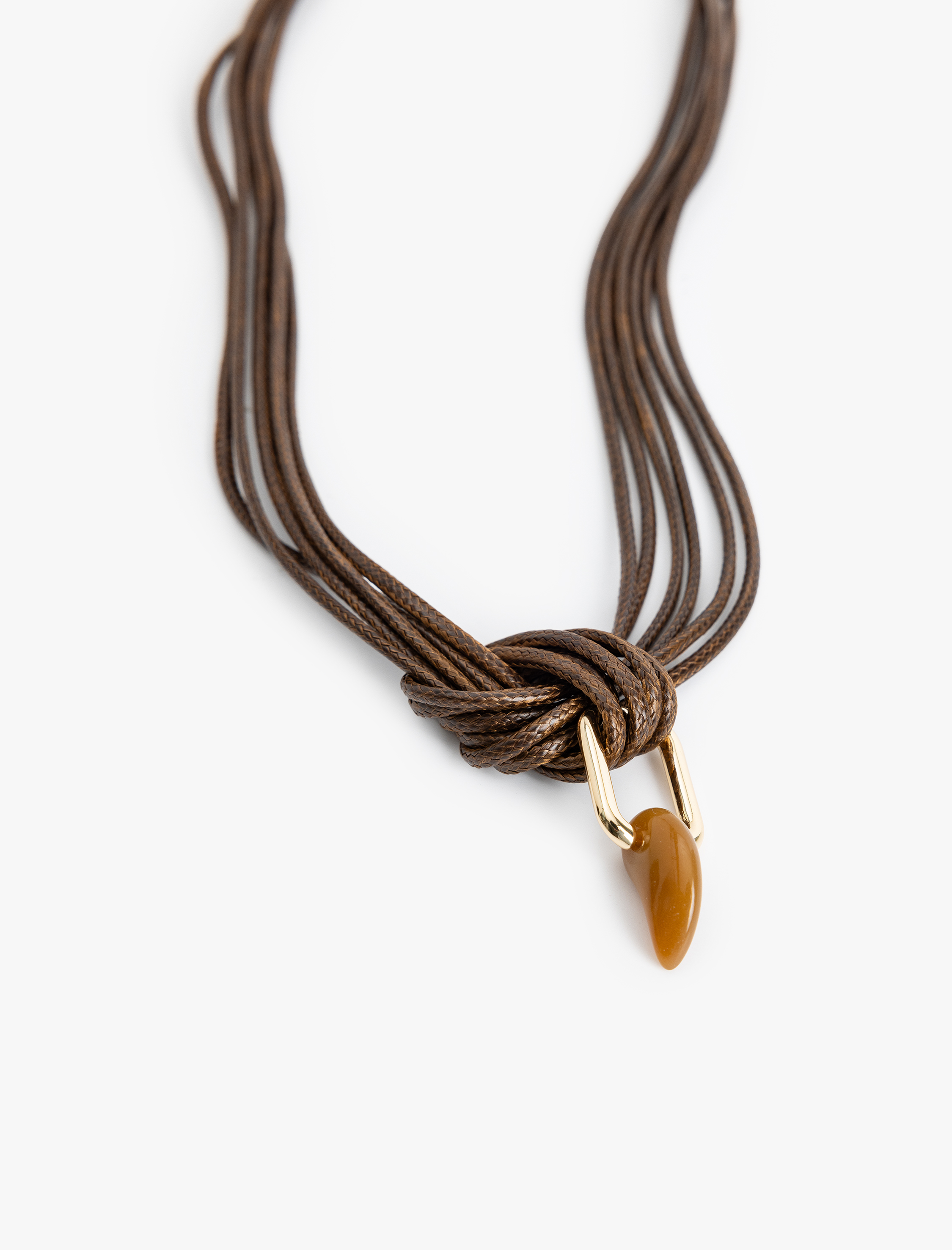  Kadın Taşlı Düğüm Detaylı Kolye