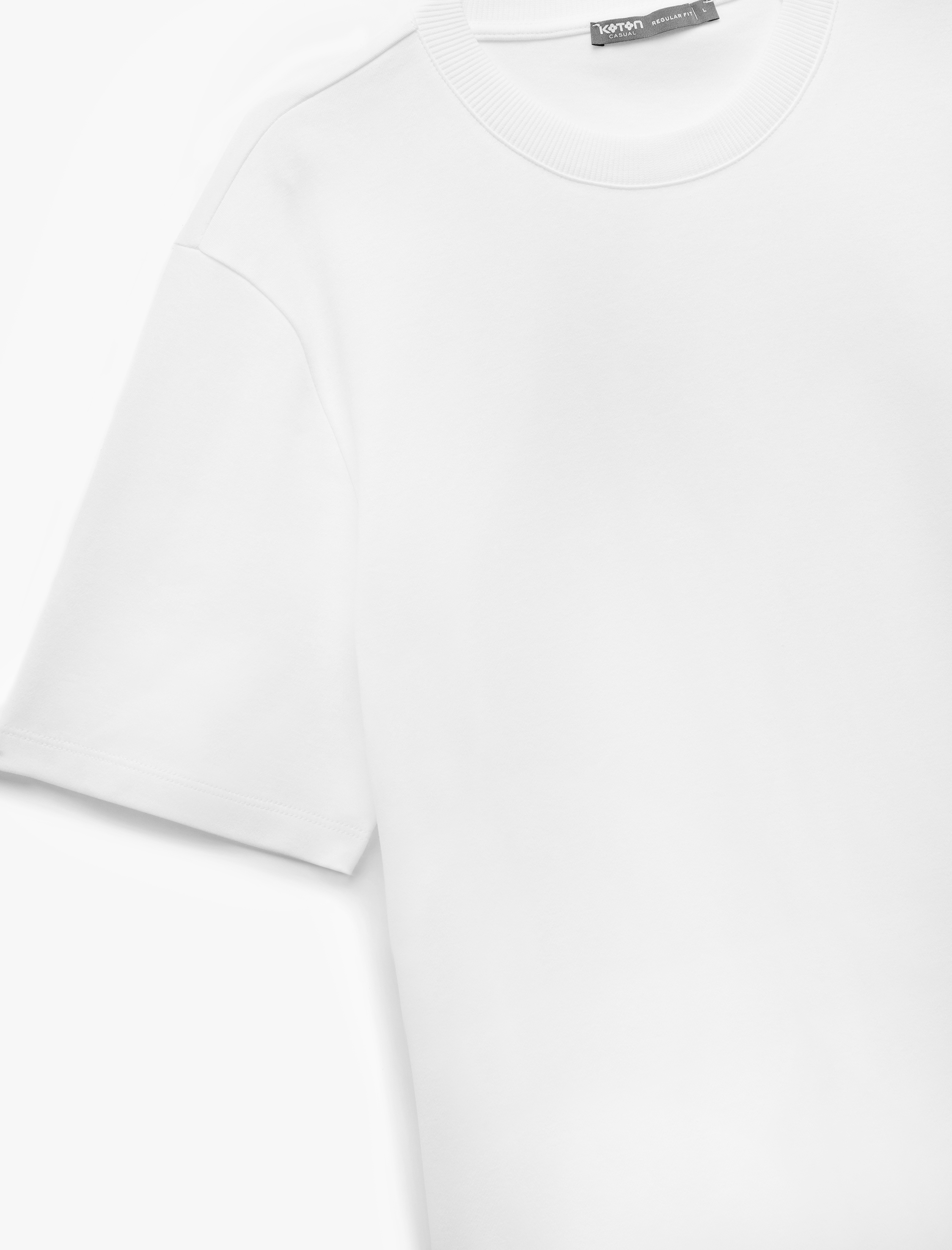   Pamuklu Kısa Kollu Regular Fit Bisiklet Yaka Basic Tişört