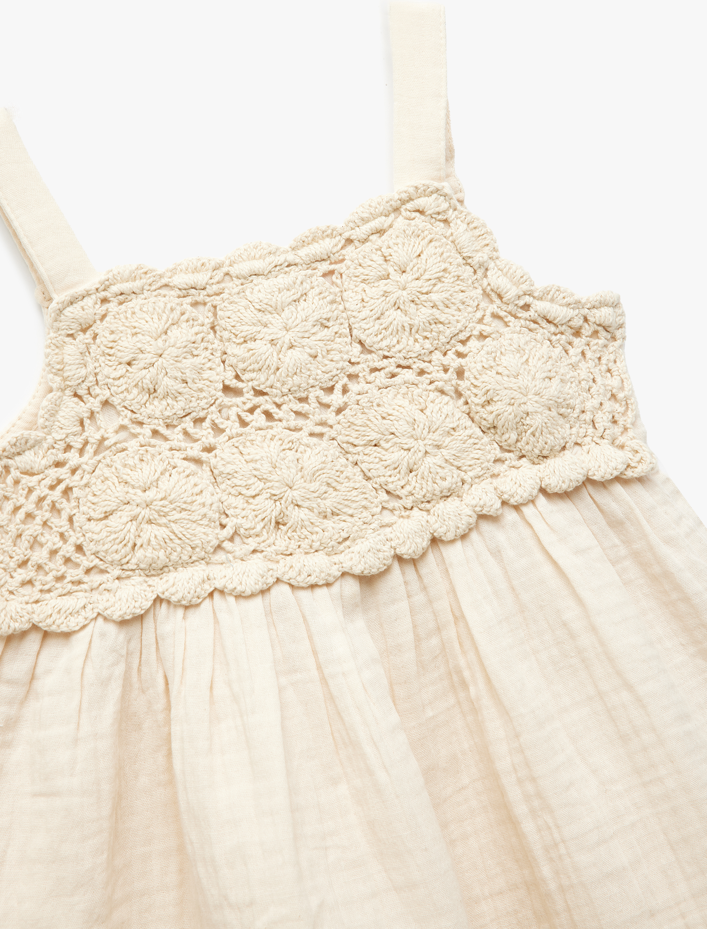  Kız Bebek Fistolu Elbise Askılı Kare Yaka