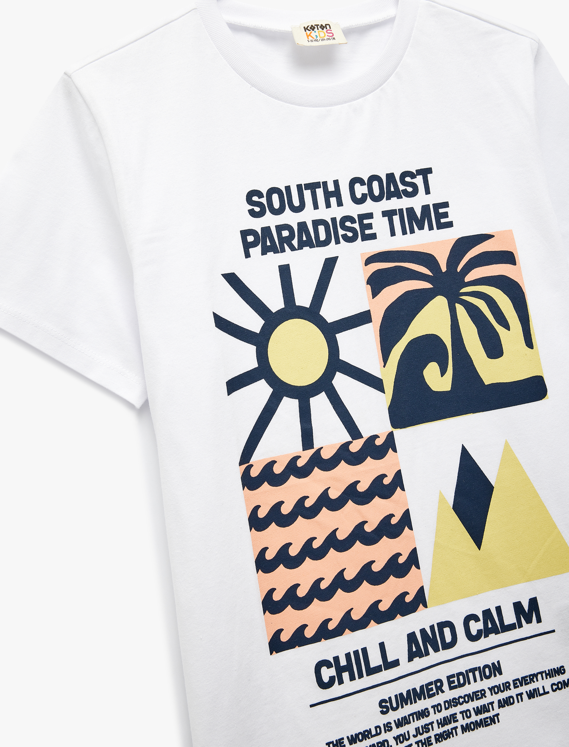  Erkek Çocuk Kısa Kollu Bisiklet Yaka Pamuklu Baskılı Tişört