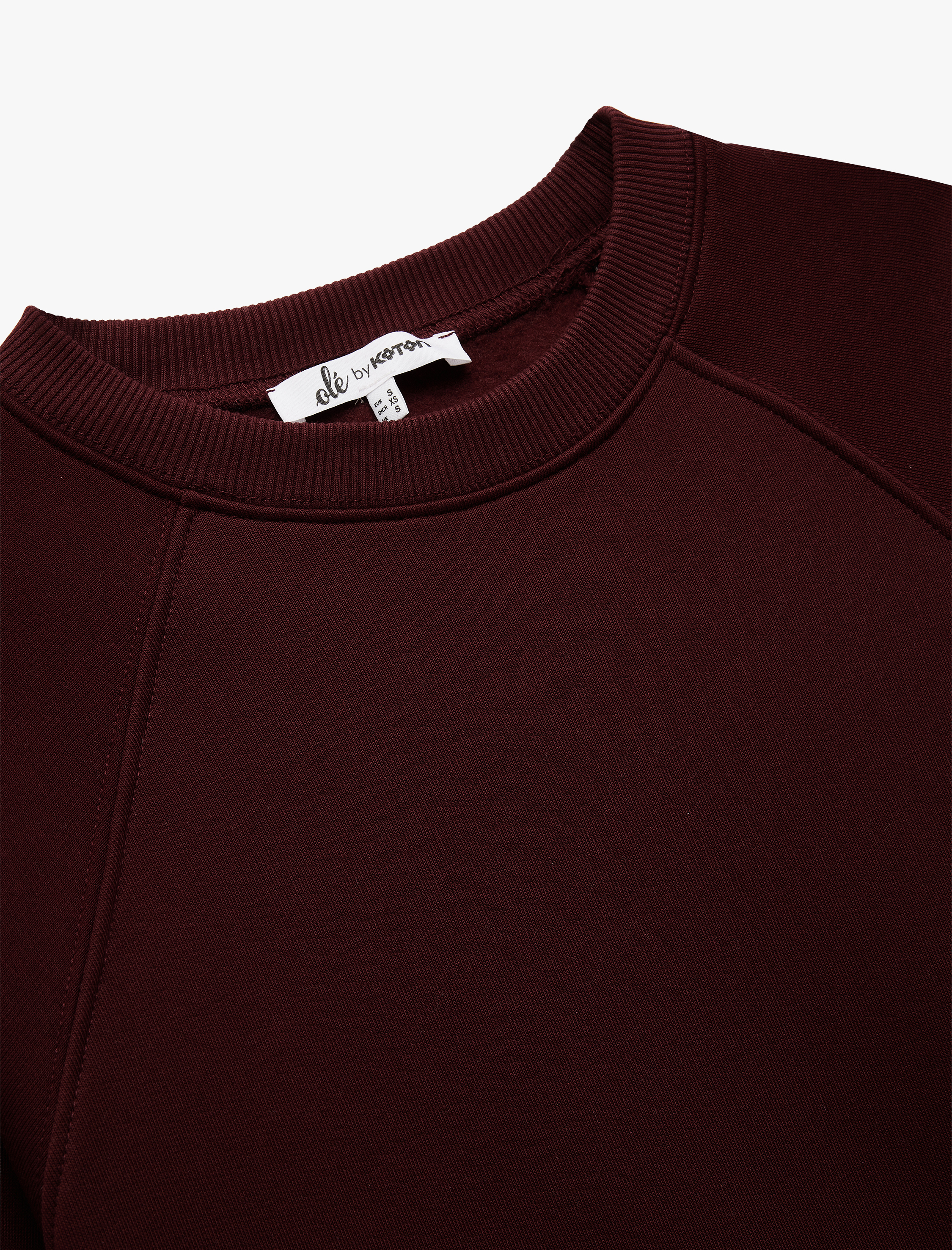   Üç İplik Şardonlu Dikiş Detaylı Bisiklet Yaka Oversize Sweatshirt