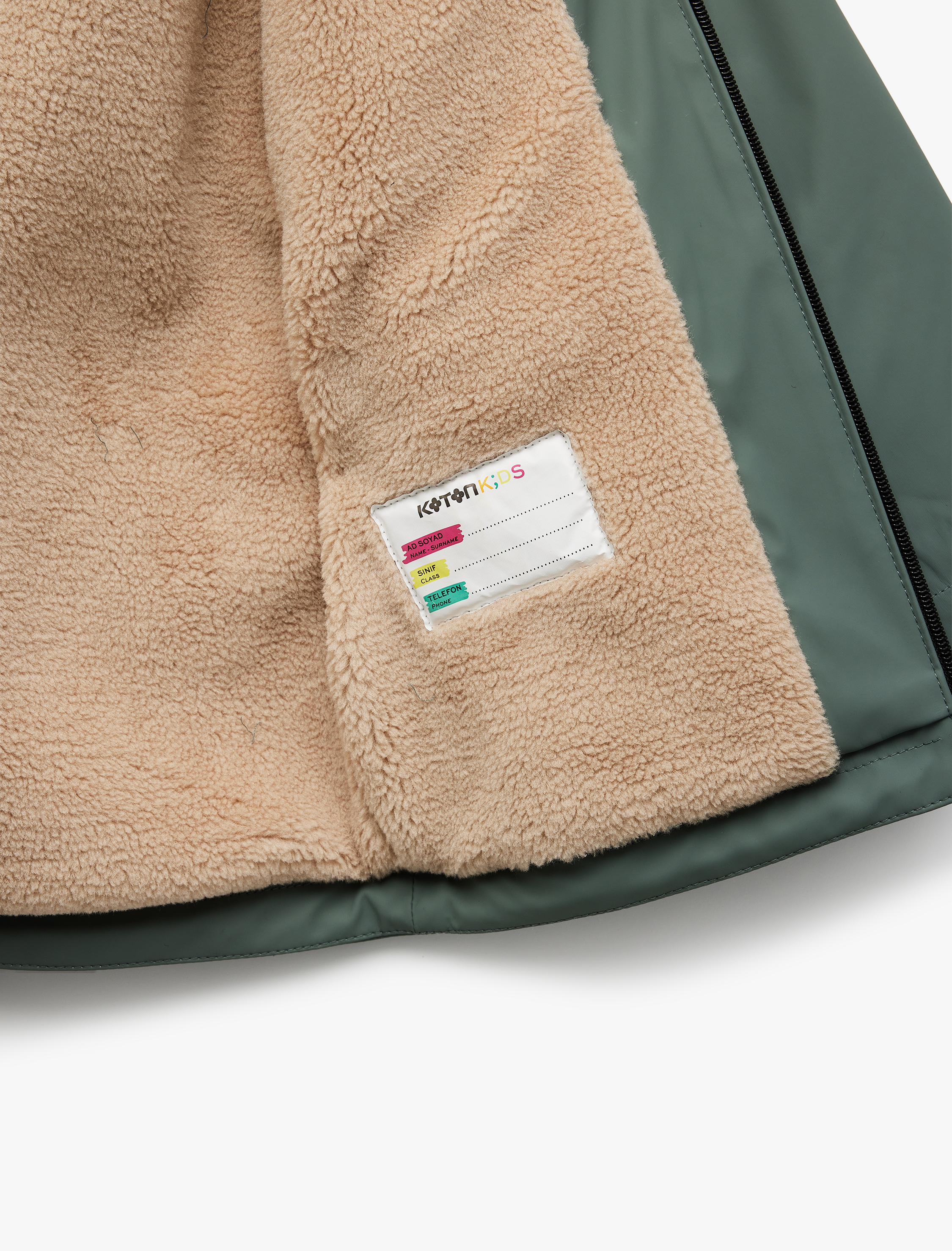  Erkek Çocuk Kapüşonlu Fermuarlı Cep Detaylı Su Geçirmez Mont