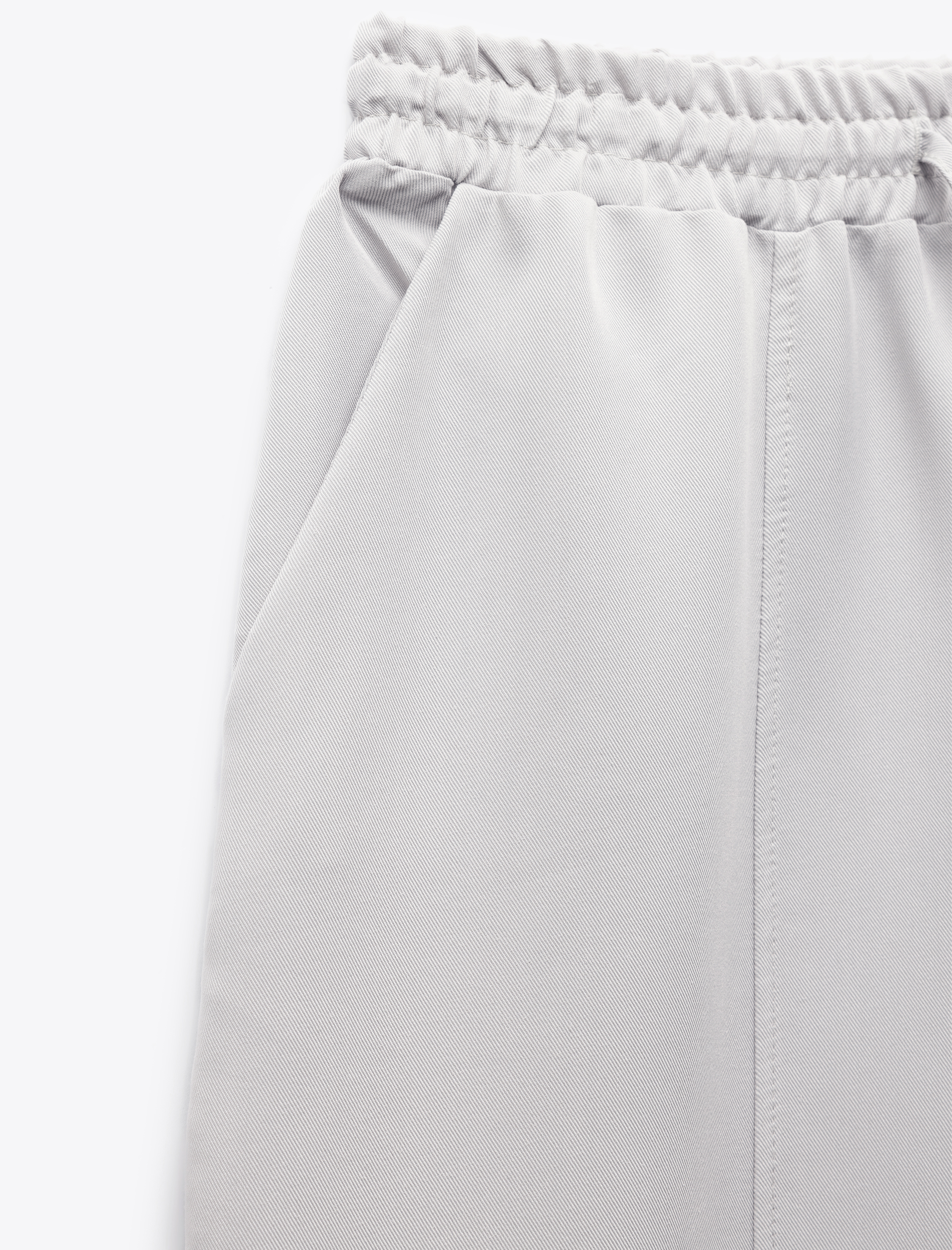 Modal Kumaş Beli Lastikli Bağlamalı Cepli Balon Fit Pantolon