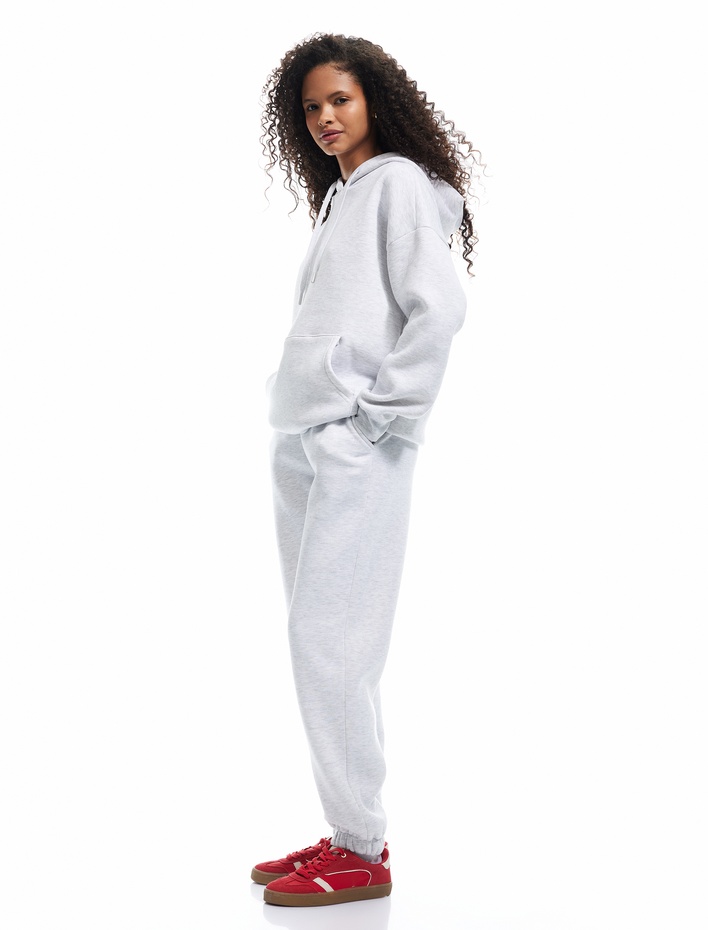  Şardonlu Cepli Beli Lastikli Oversize Jogger Eşofman Altı