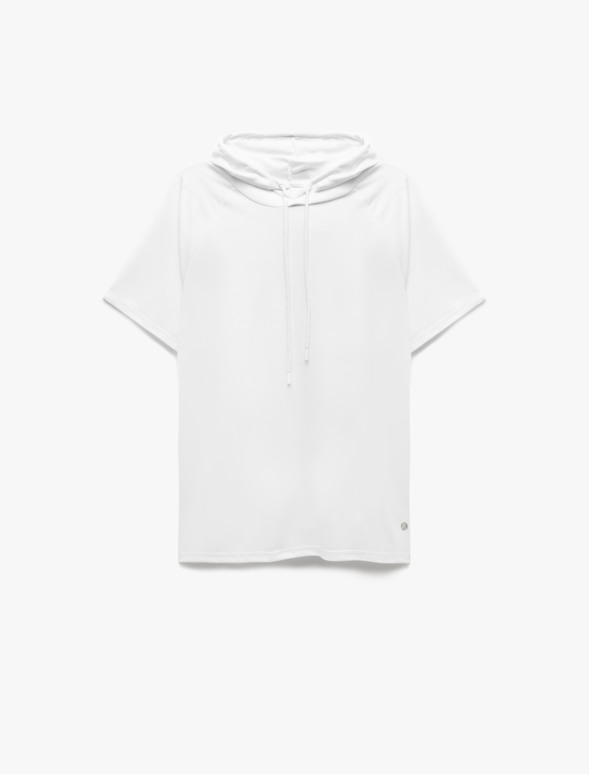   Kısa Kollu Regular Fit Basic Kapşonlu Spor Tişört