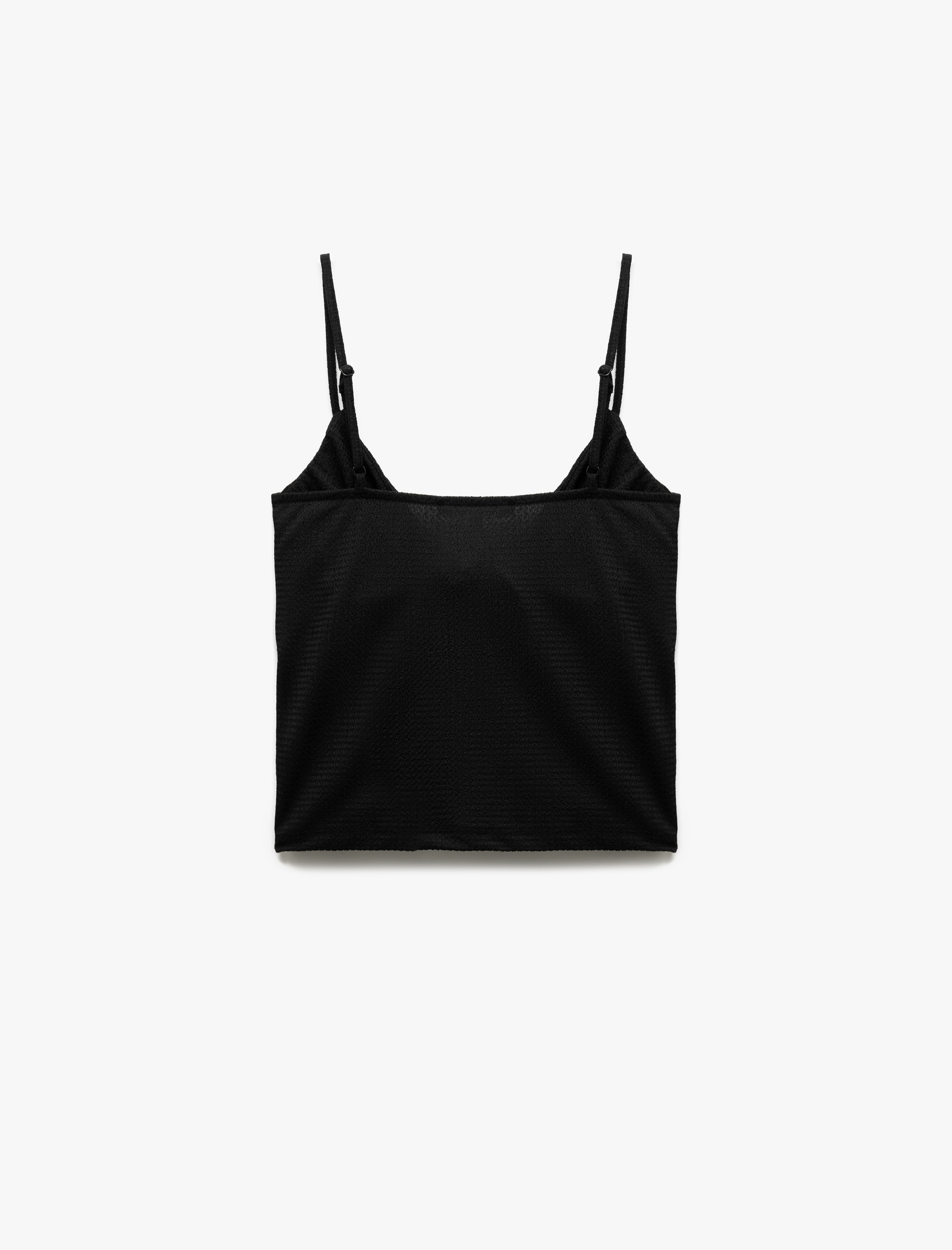   Kolsuz Düğüm Detaylı İnce Askılı Bluz