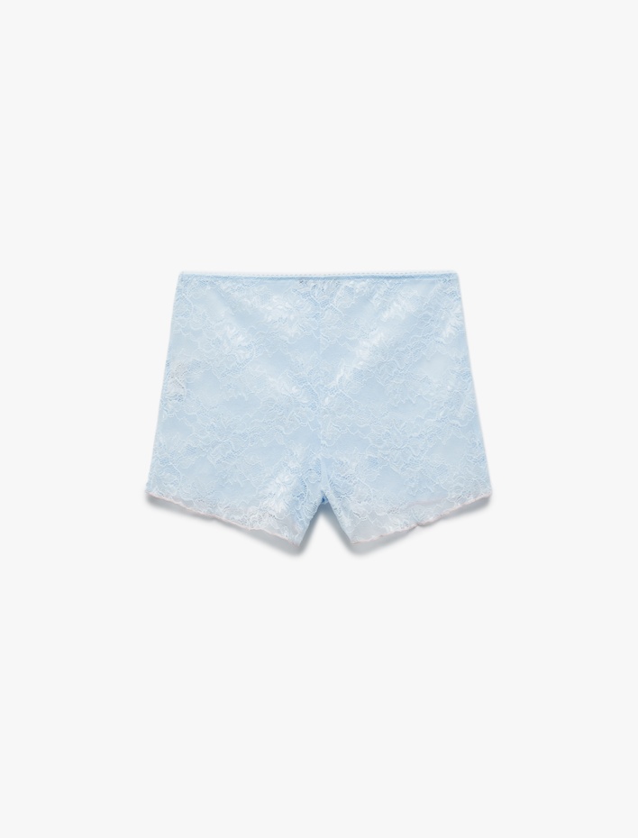  Dantelli Mini Şort Pijama Altı