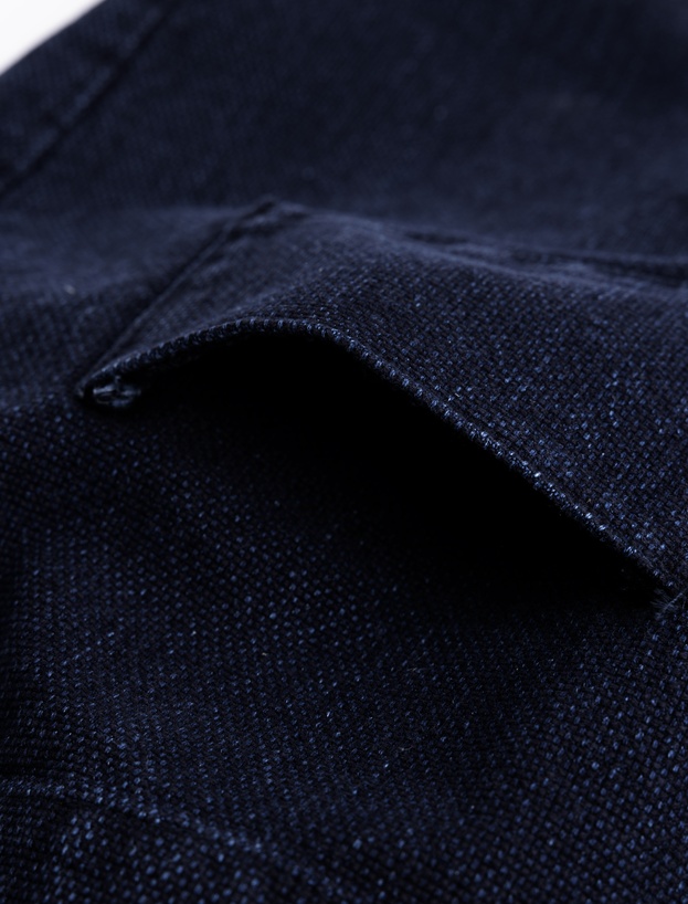 Cep Detaylı Saplı Denim Tote Çanta_3