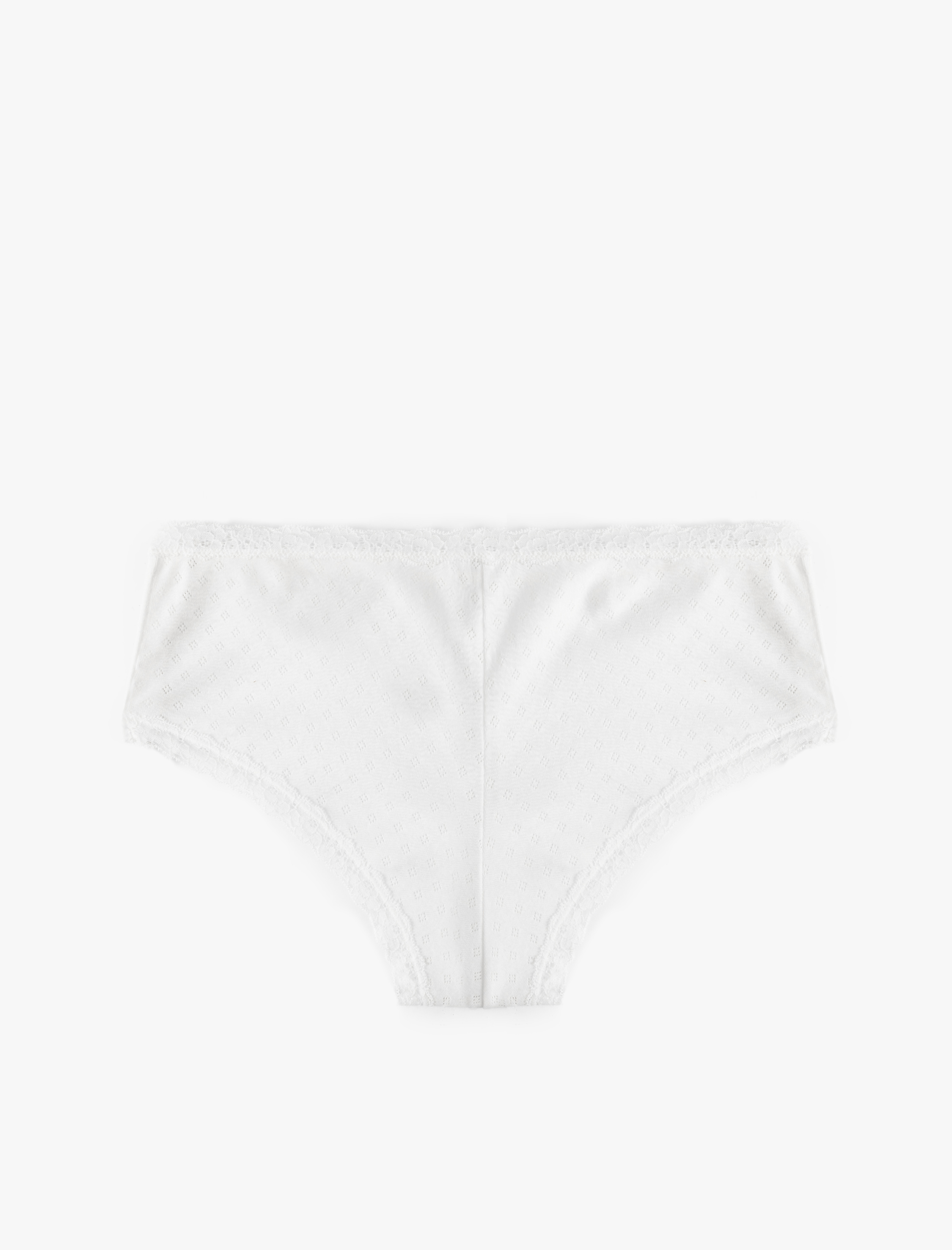   Pamuklu Fiyonklu Dantel Detaylı Yüksek Bel Hipster Külot