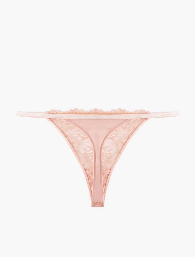 Yanları İpli Transparan Dantelli String Külot_4