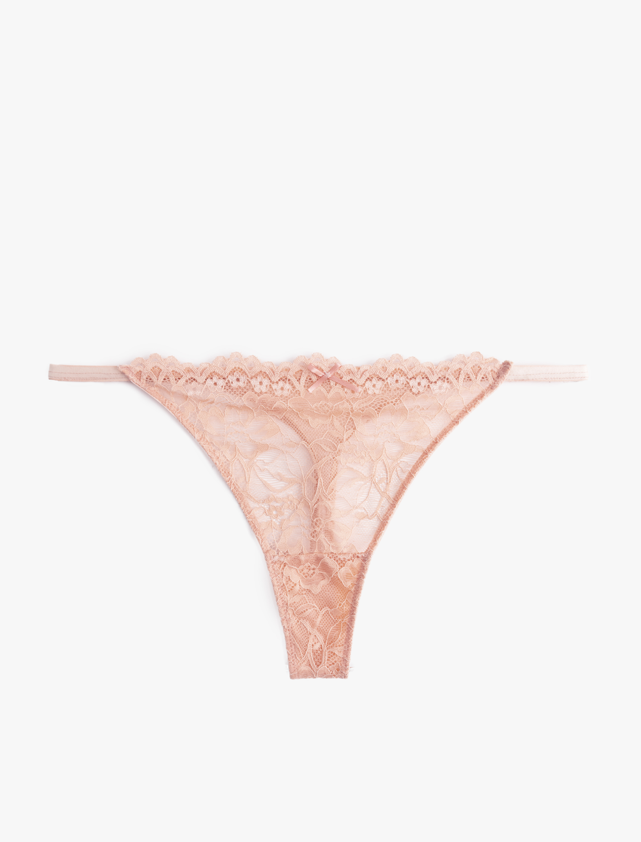   Yanları İpli Transparan Dantelli String Külot