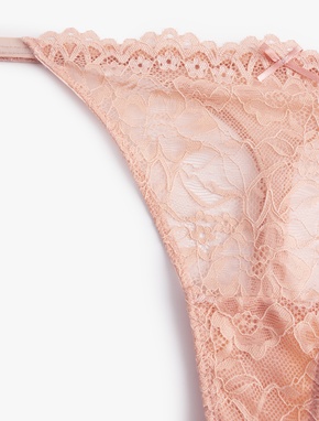 Yanları İpli Transparan Dantelli String Külot_5