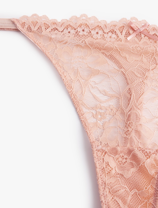 Yanları İpli Transparan Dantelli String Külot_5