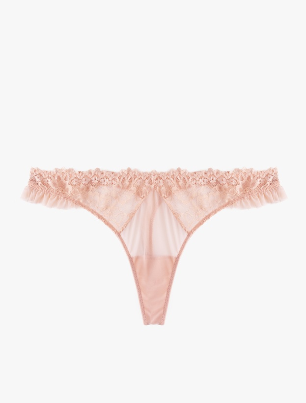 Fırfır Detaylı Transparan Dantelli String Külot_3