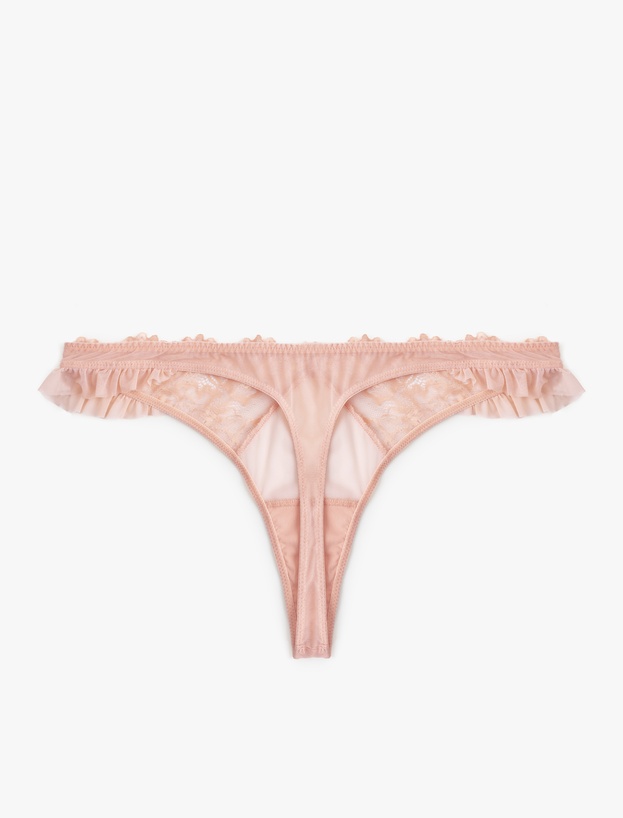 Fırfır Detaylı Transparan Dantelli String Külot_4