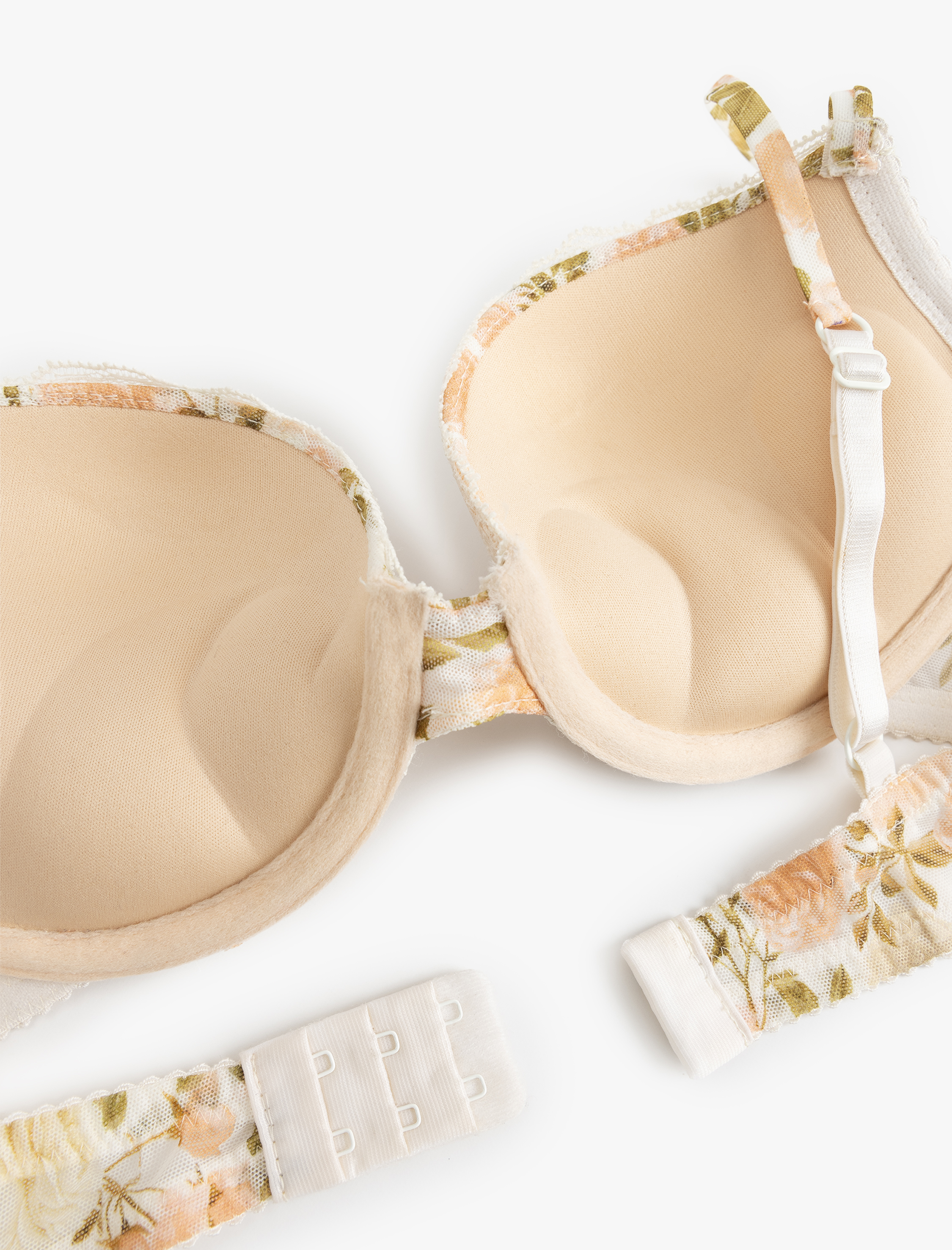   Dantel Detaylı Ekstra Dolgulu Destekli Maximizer Çiçekli Sütyen