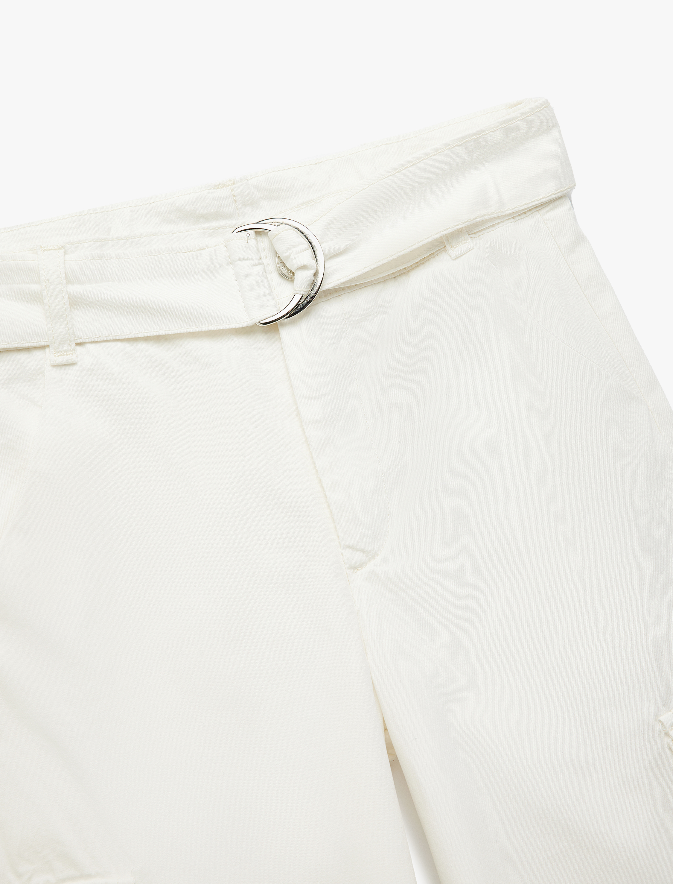  Kız Çocuk Pamuklu Cep Detaylı Bol Paça Kargo Pantolon