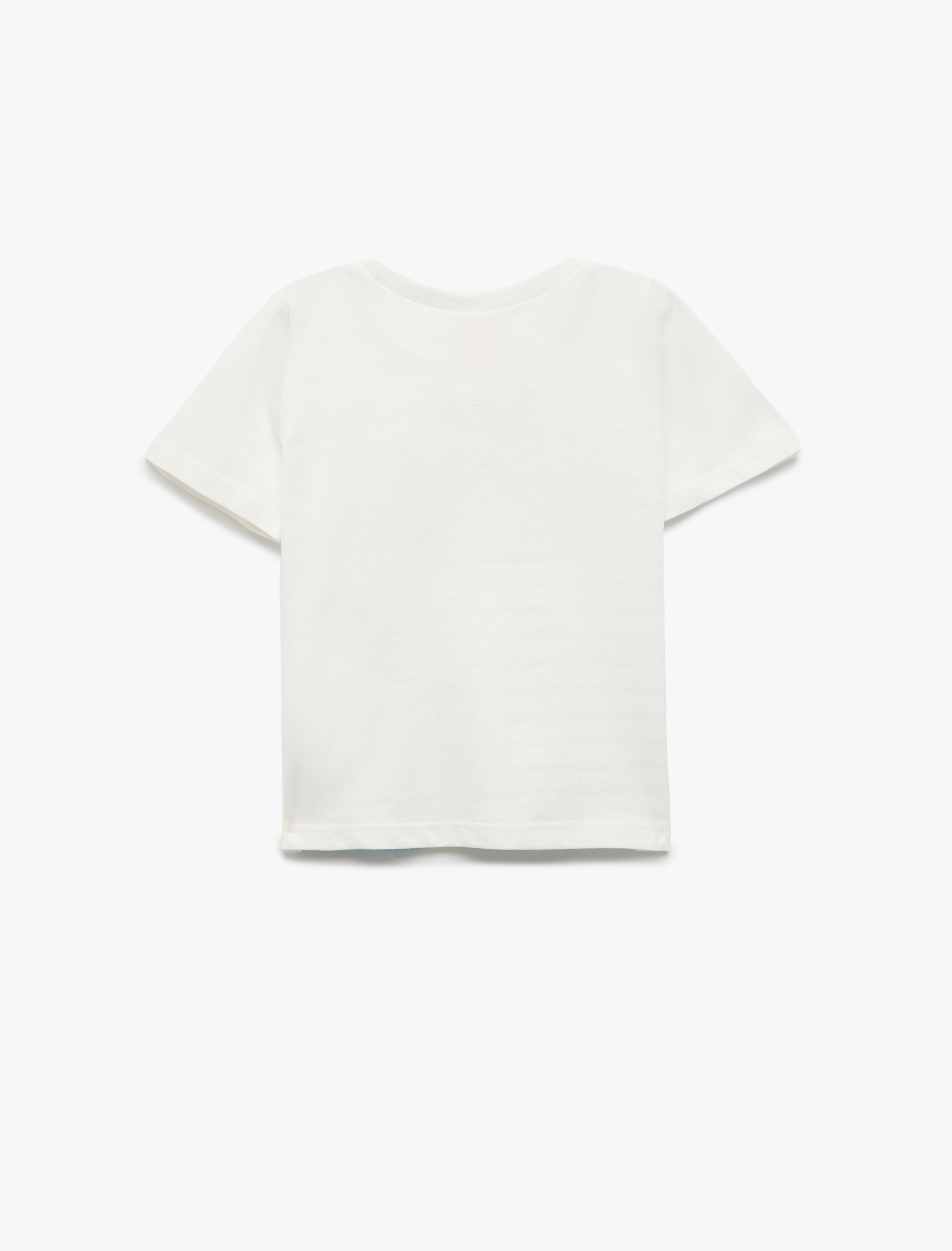  Erkek Bebek Bisiklet Yaka Baskılı Pamuklu Kısa Kollu Tişört