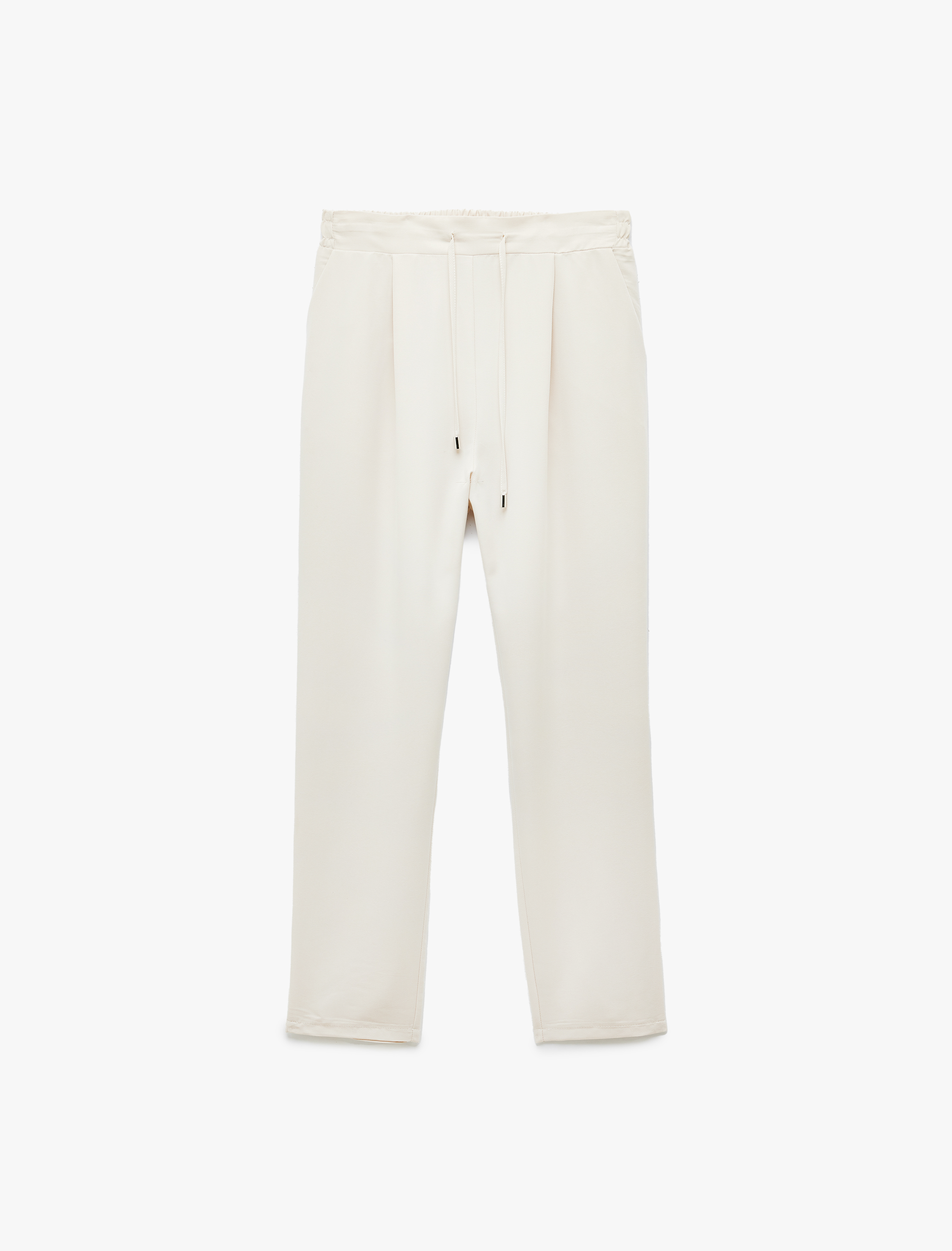   Modal Kumaş Karışımlı Yüksek Bel Cepli Havuç Kesim Jogger Pantolon