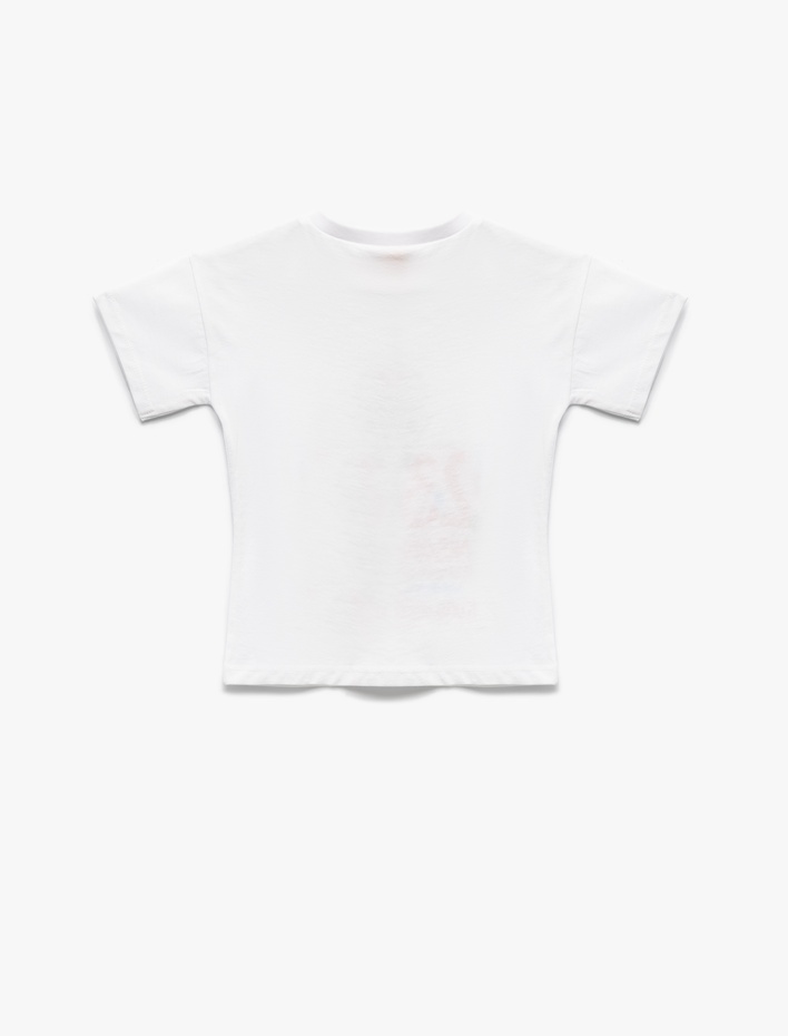 Erkek Bebek Pamuklu Kısa Kollu Bisiklet Yaka Atatürk ve 23 Nisan Baskılı Tişört