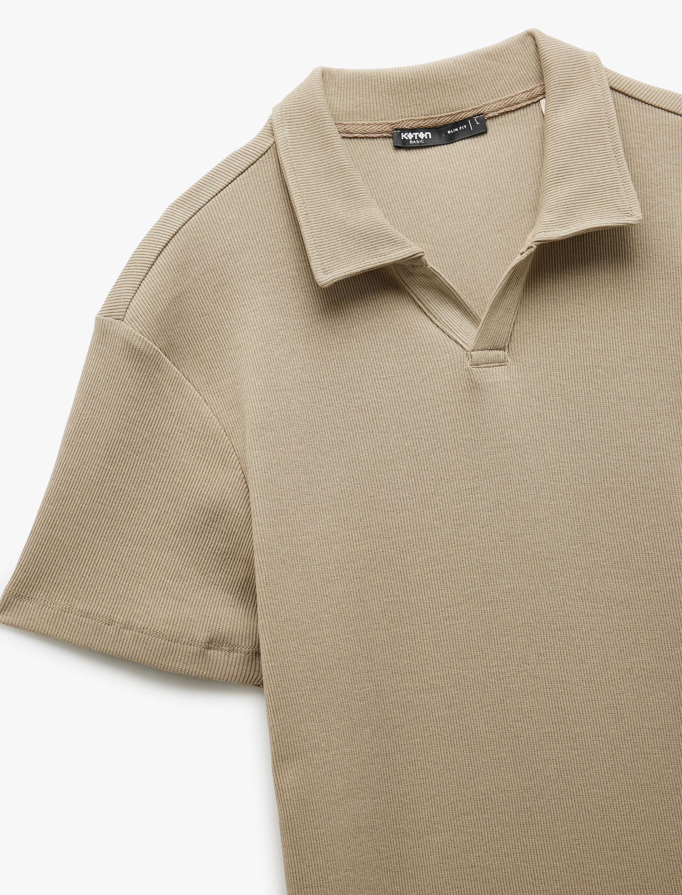   Pamuklu Kısa Kollu Slim Fit Basic Polo Tişört