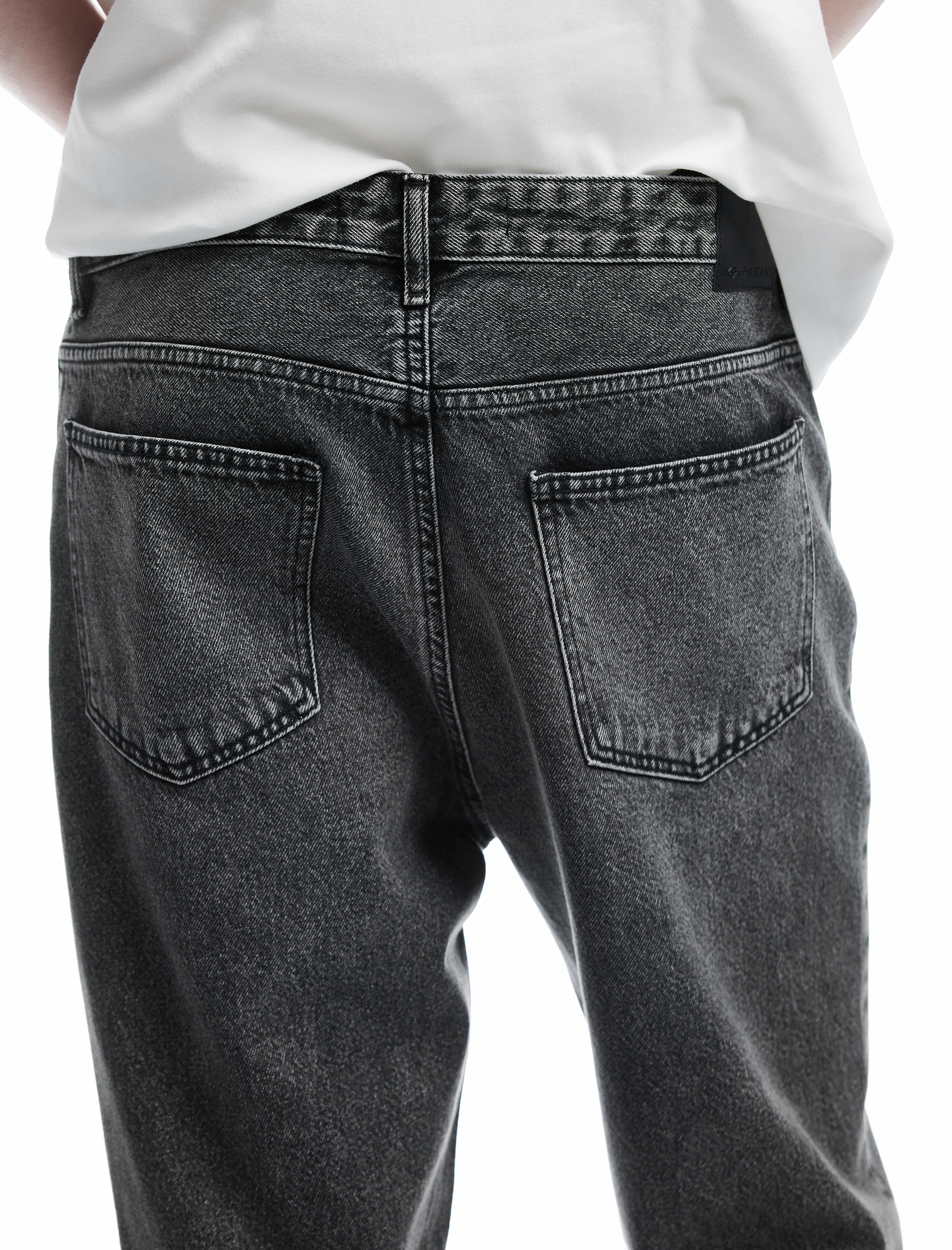   Pamuklu Bol Kesim Düğmeli Jean Pantolon - Loose Straight Fit Jean