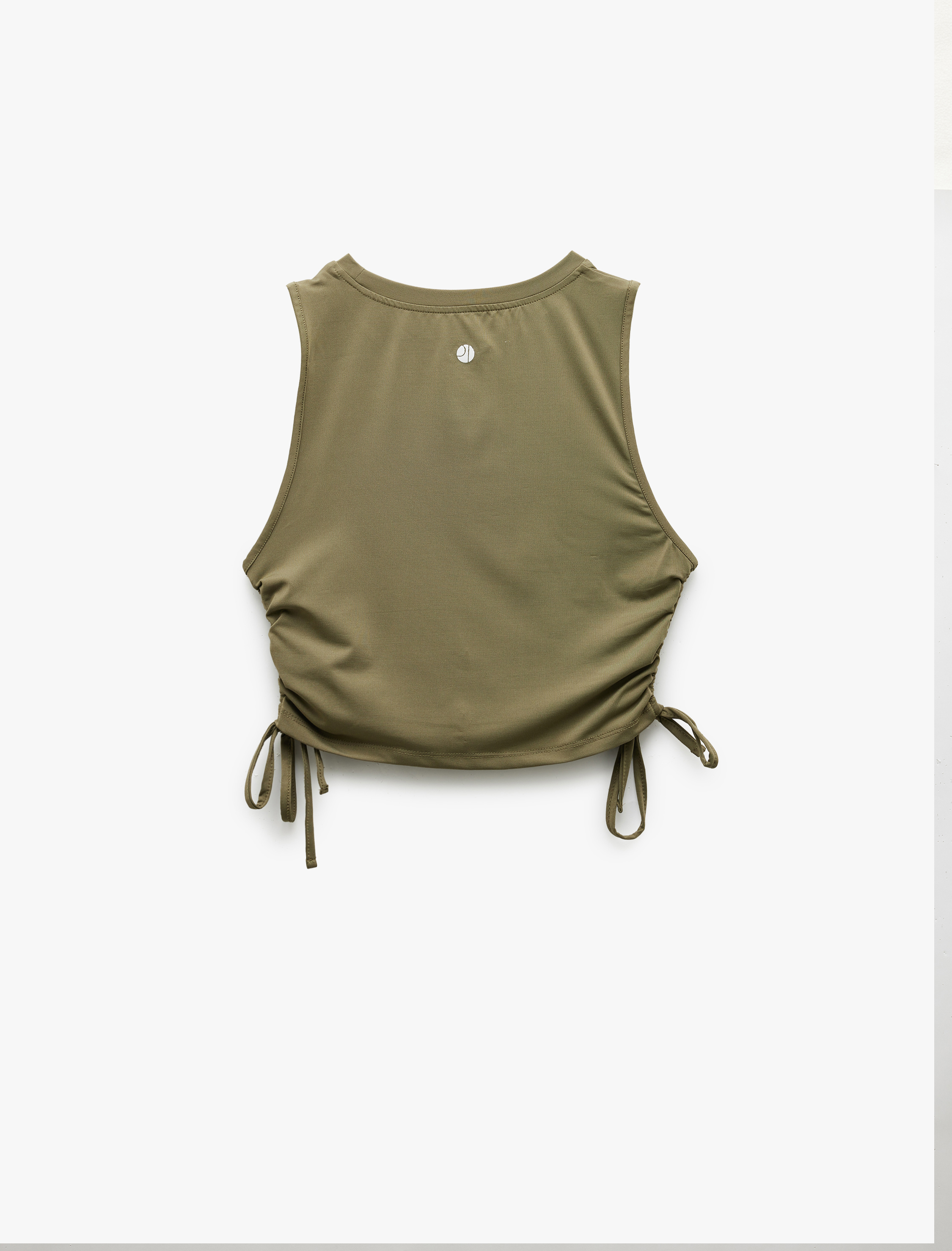   Büzgülü Kolsuz Bisiklet Yaka Baskılı Sporcu Atleti